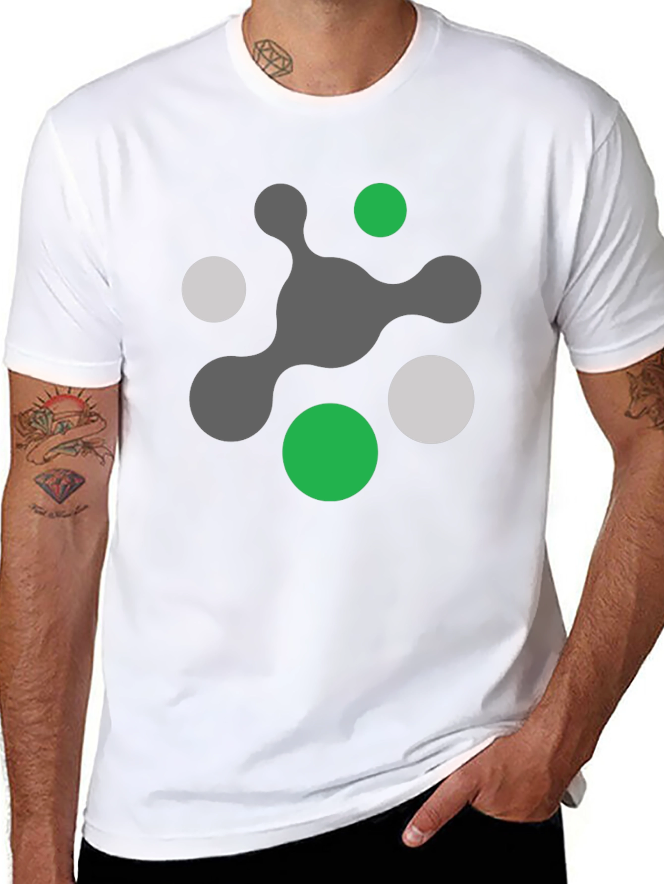 Abstract Graphic Print Black T-Shirt