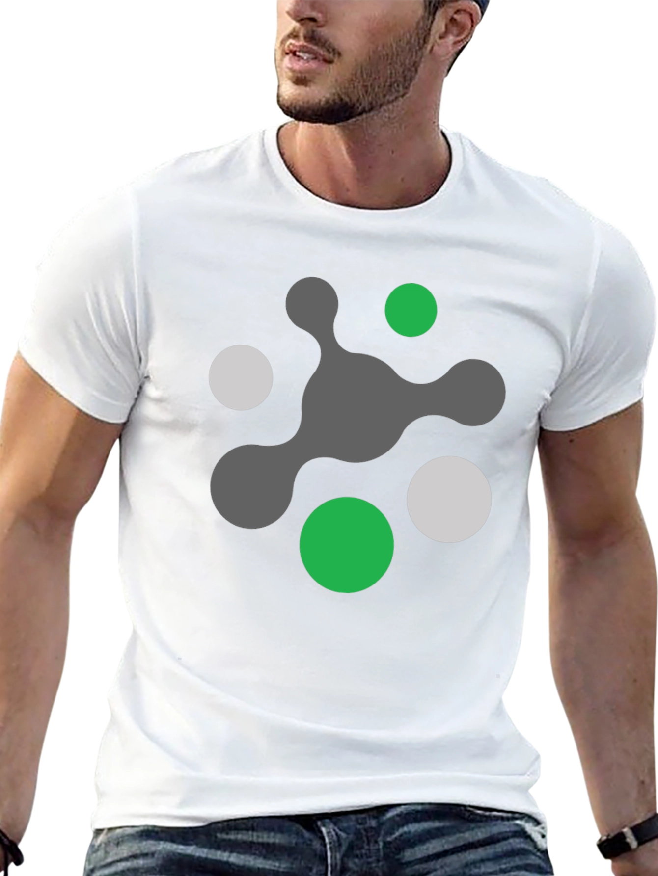 Abstract Graphic Print Black T-Shirt