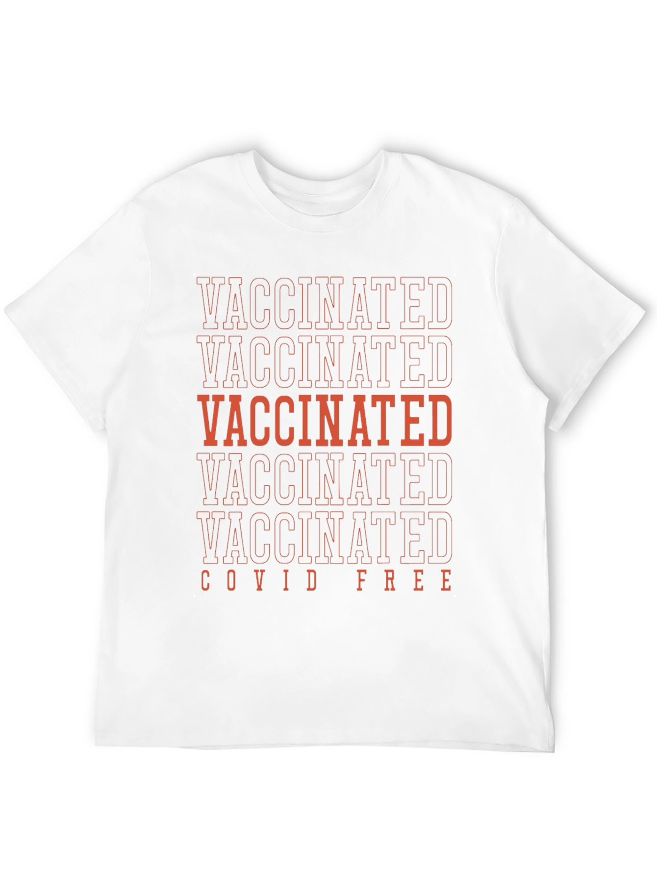 Vaccinated Covid Free Graphic T-Shirt