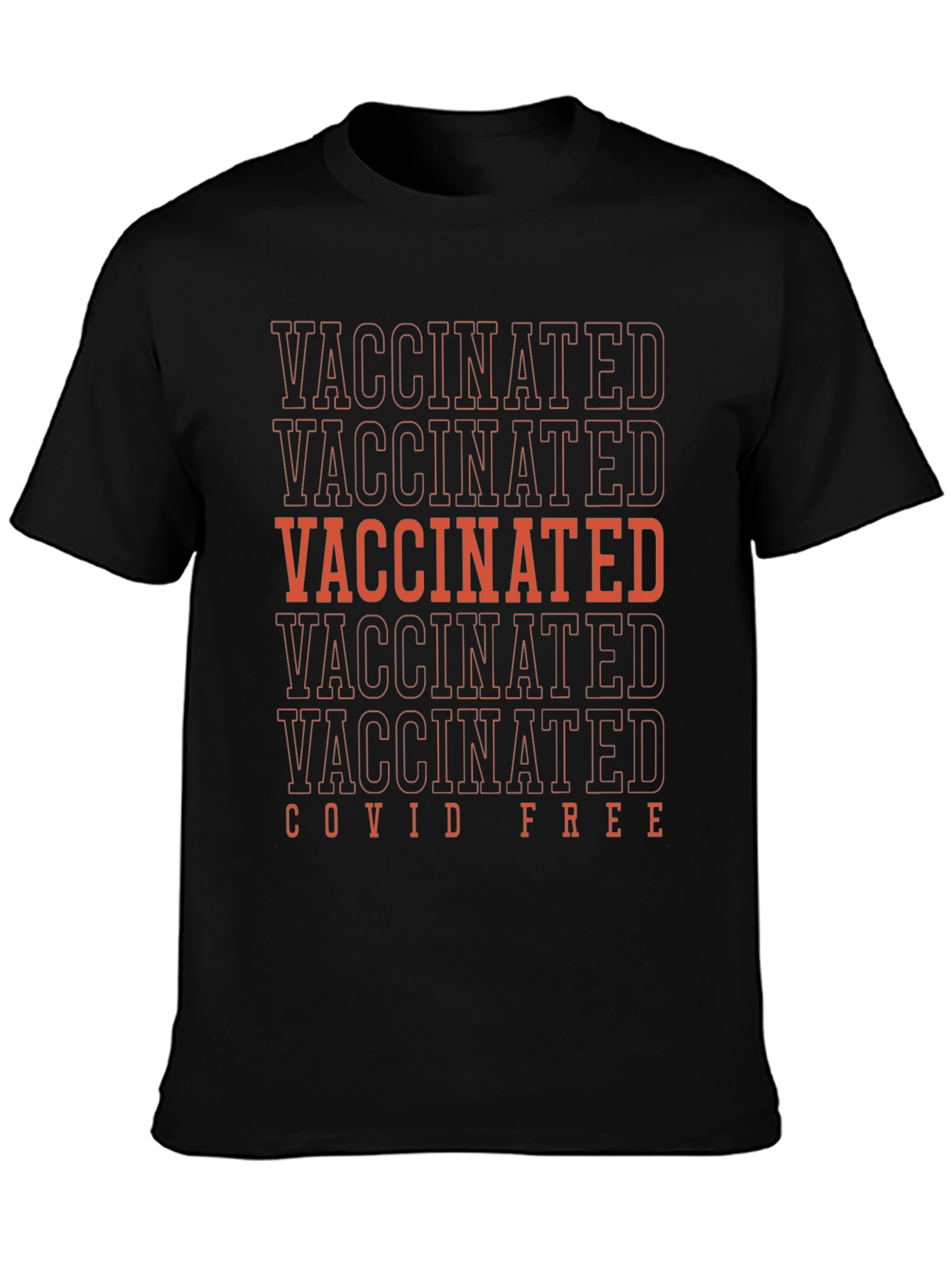 Vaccinated Covid Free Graphic T-Shirt