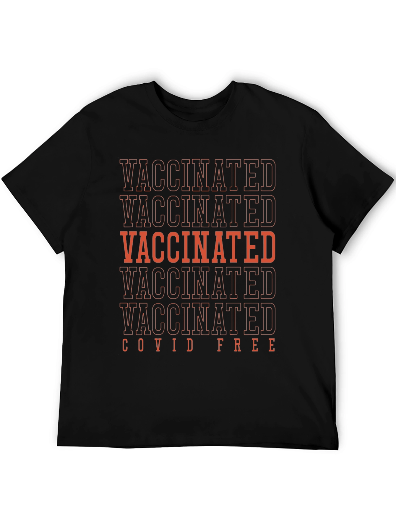 Vaccinated Covid Free Graphic T-Shirt