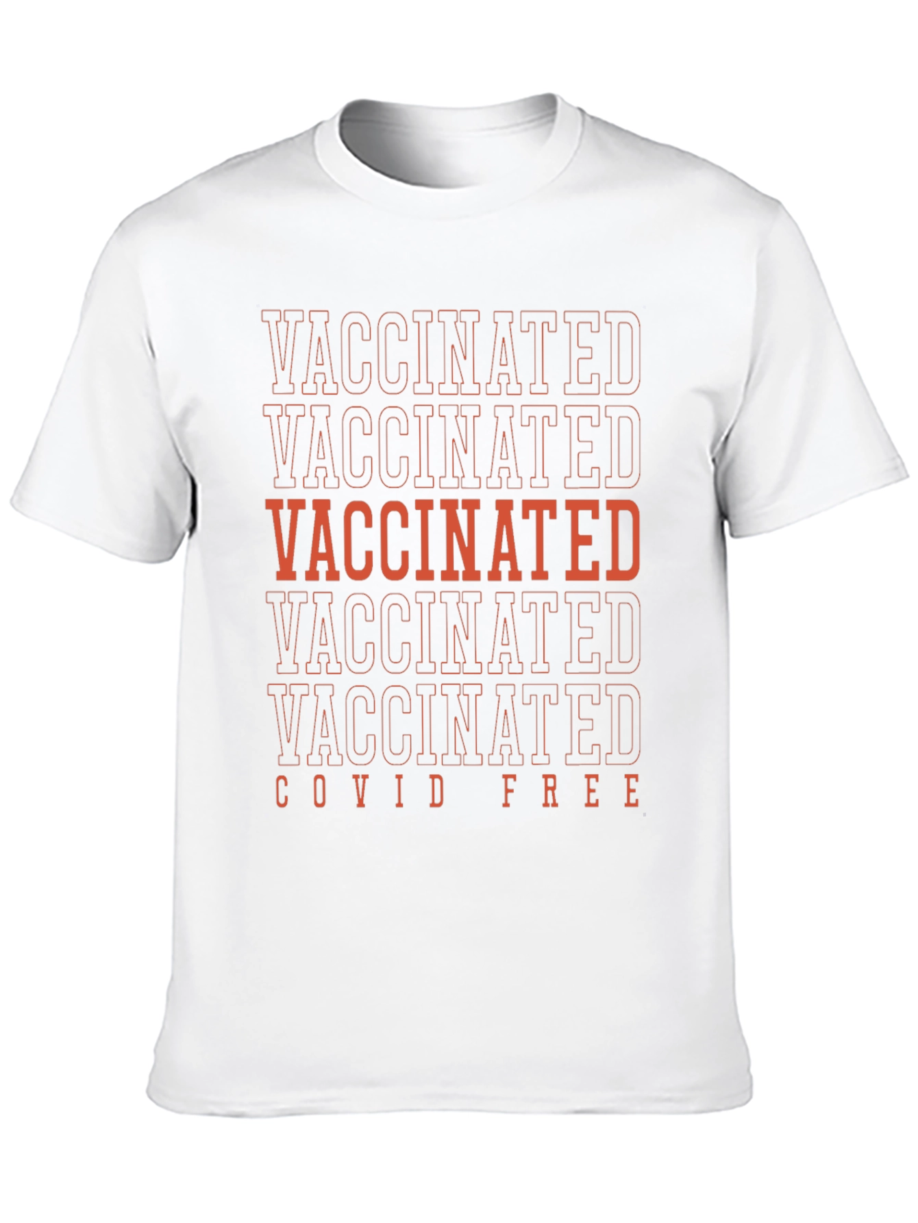 Vaccinated Covid Free Graphic T-Shirt