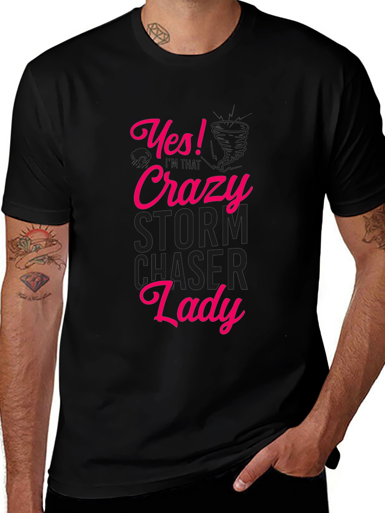 Crazy Storm Chaser Lady Graphic Tee