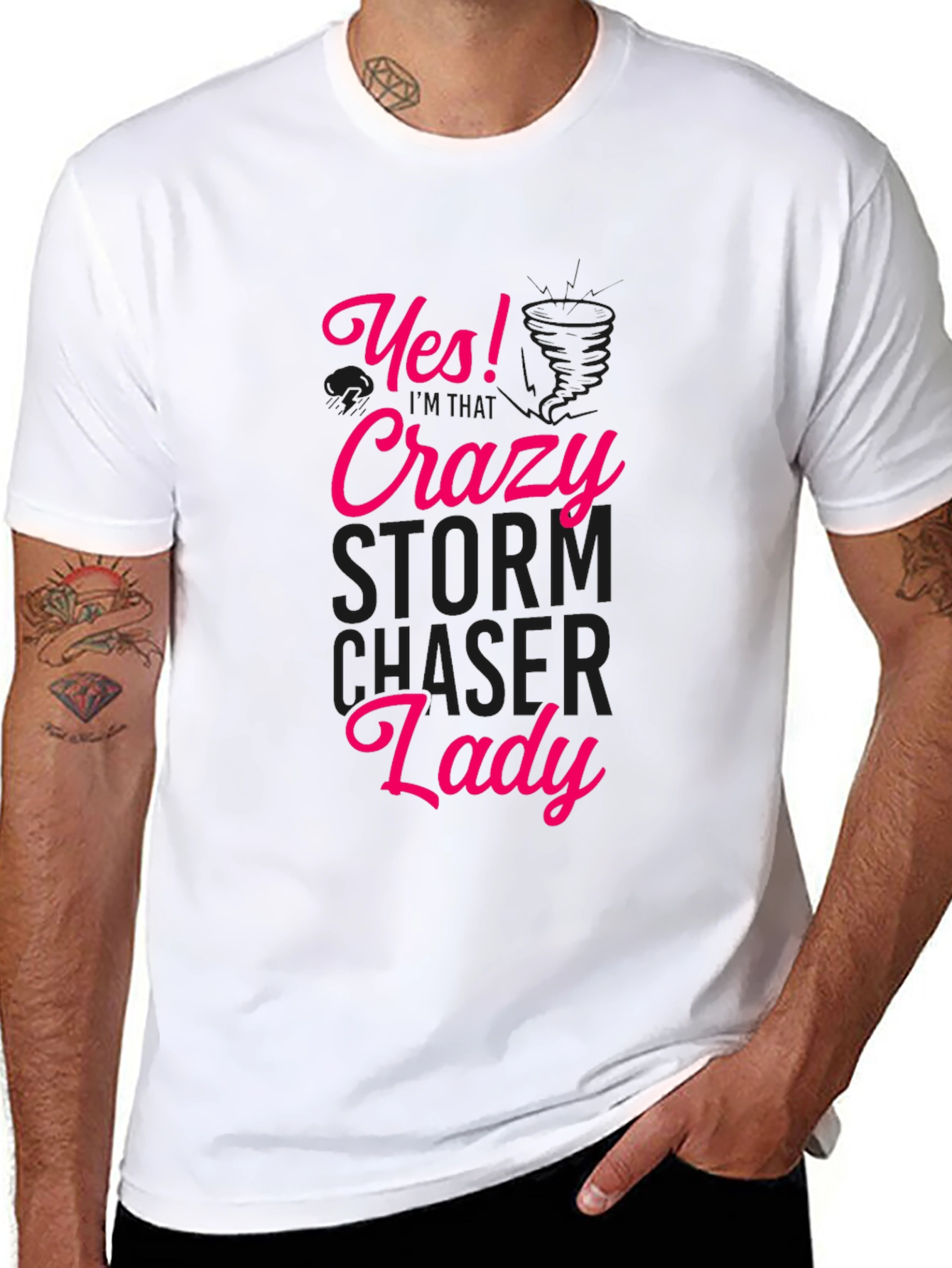 Crazy Storm Chaser Lady Graphic Tee