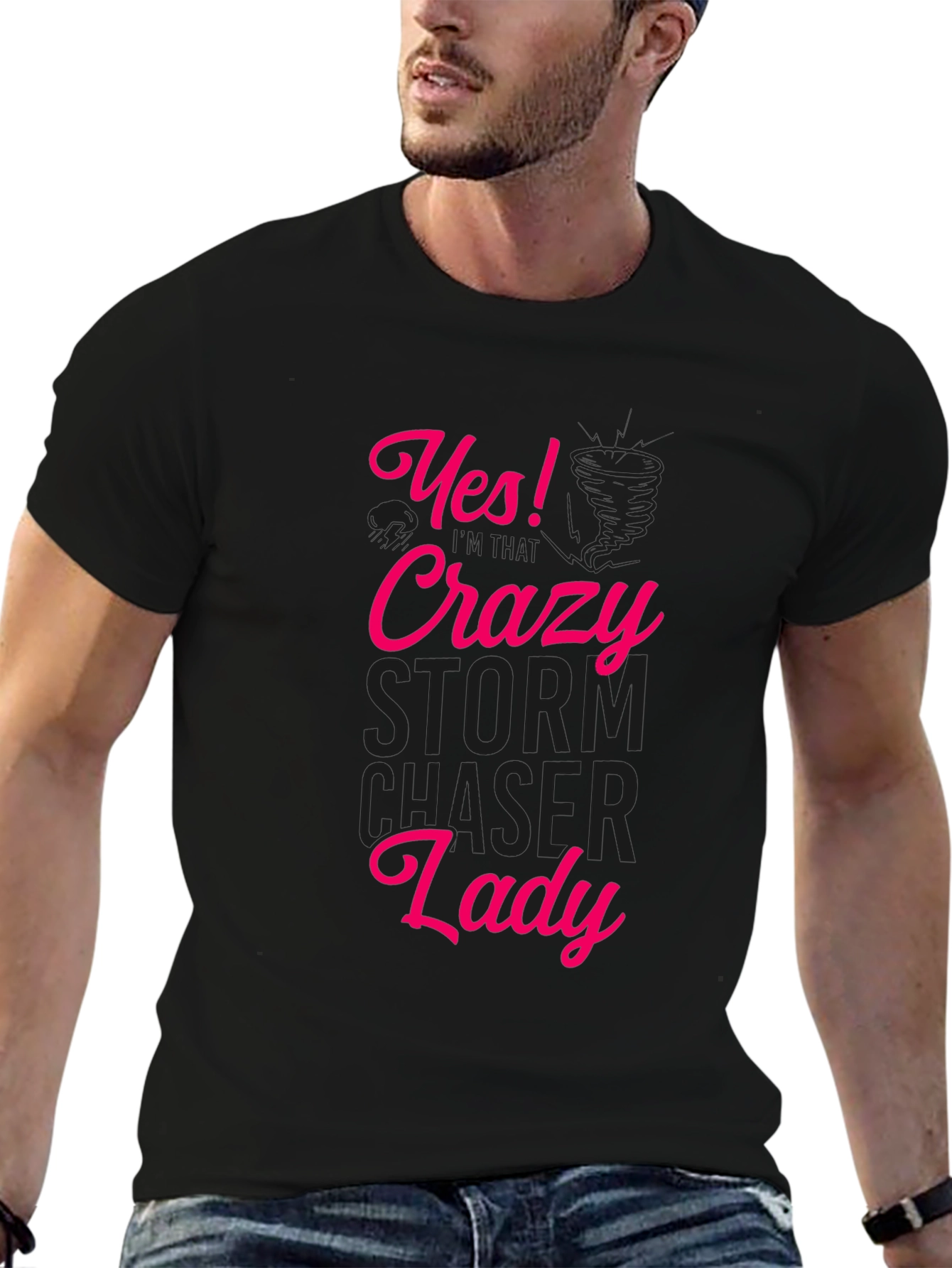 Crazy Storm Chaser Lady Graphic Tee