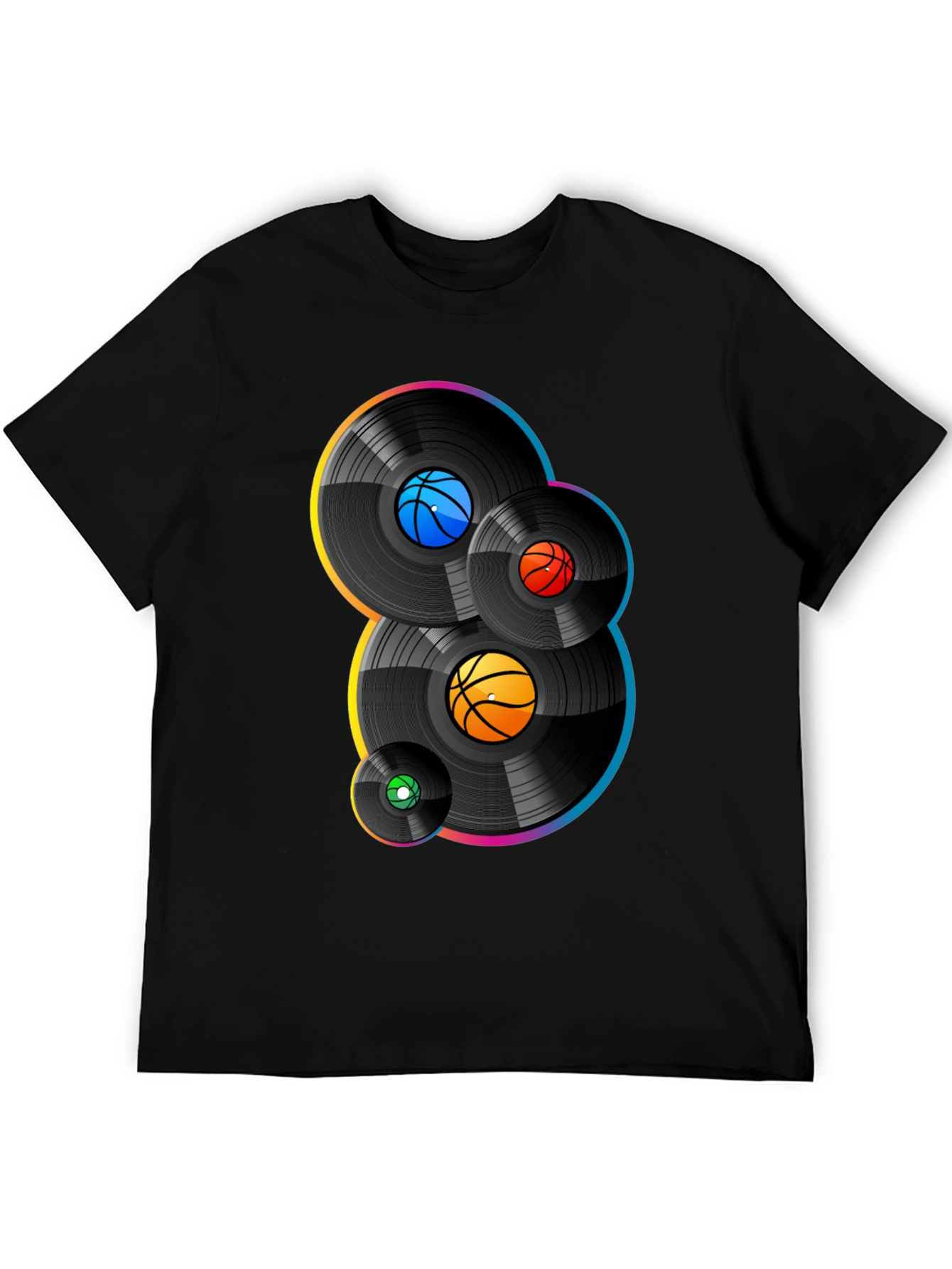 Basketball Vinyl Record Graphic Tee