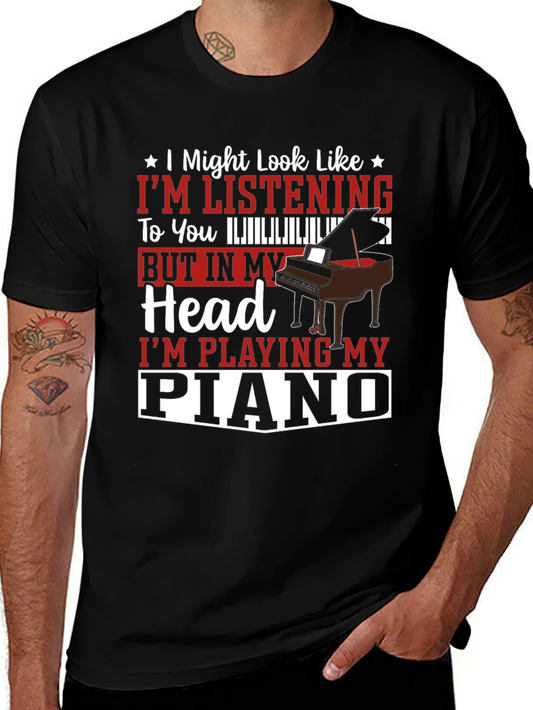 Piano Player T-Shirt: Listening in My Head