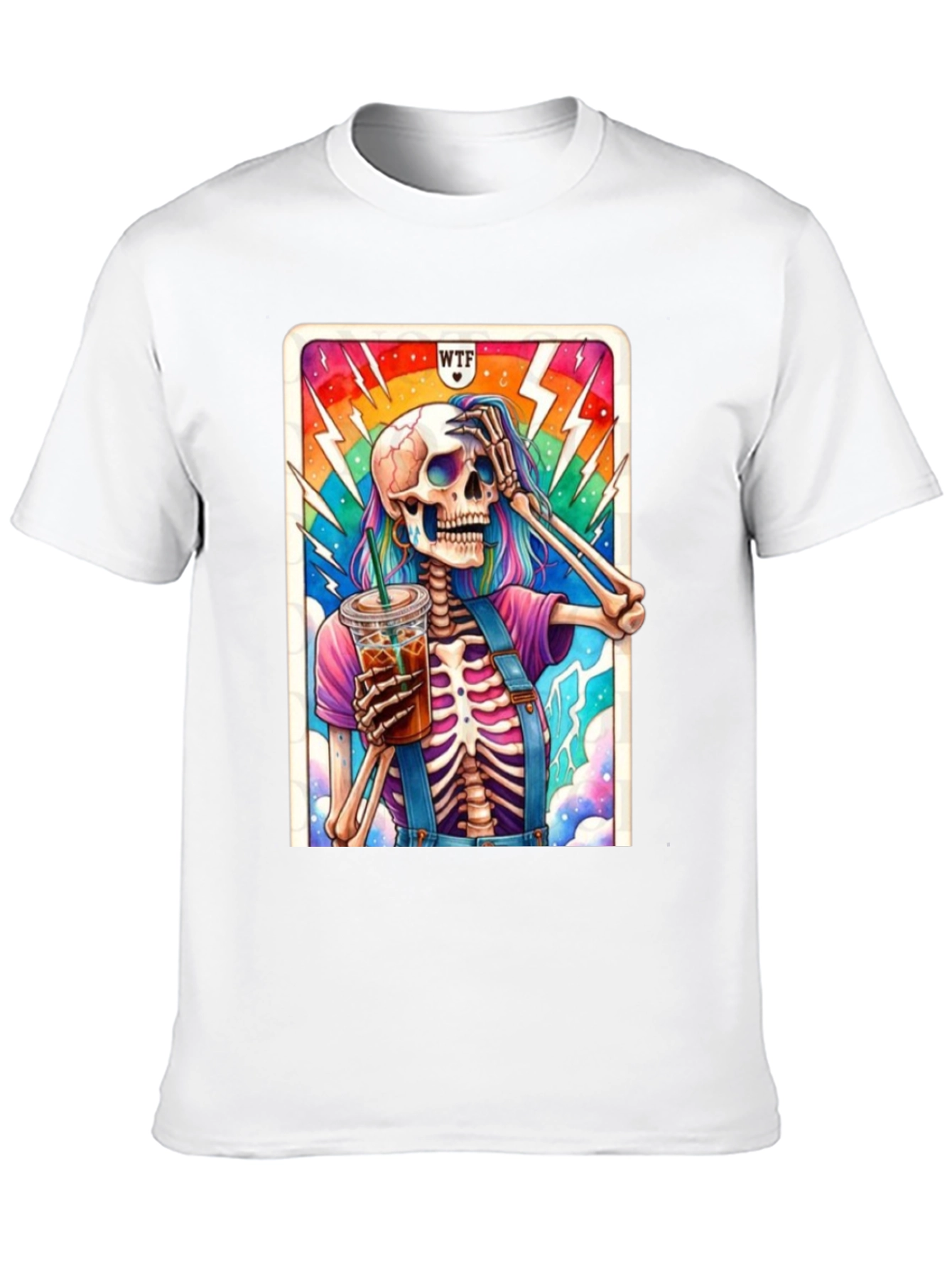 WTF Skeleton Iced Coffee T-Shirt