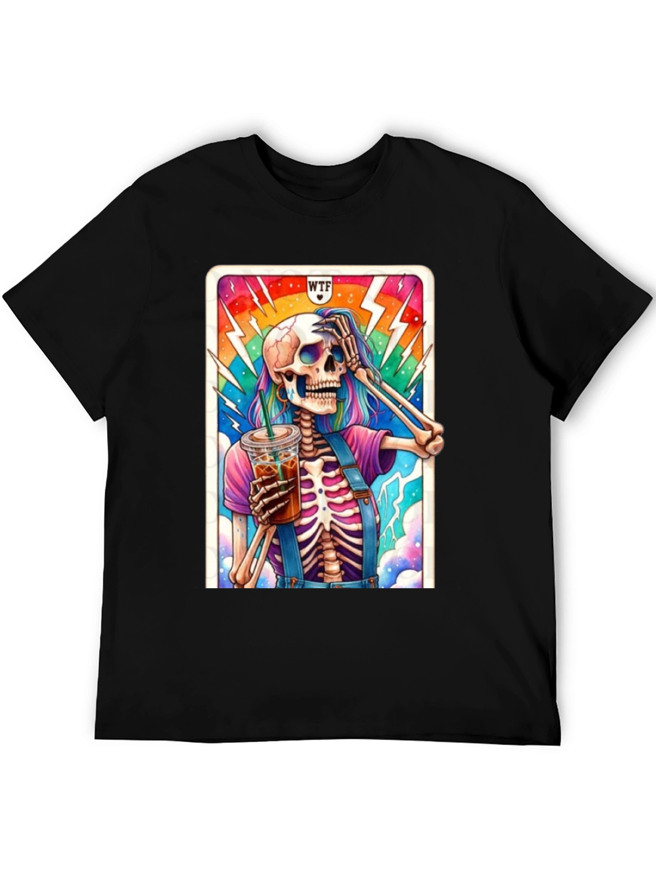 WTF Skeleton Iced Coffee T-Shirt
