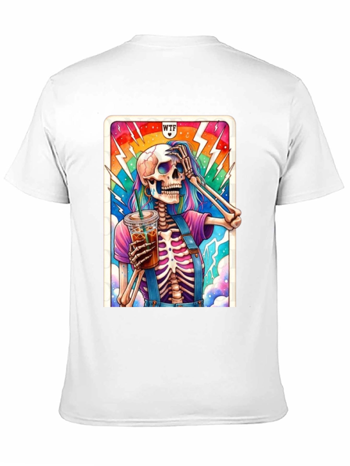 WTF Skeleton Iced Coffee T-Shirt