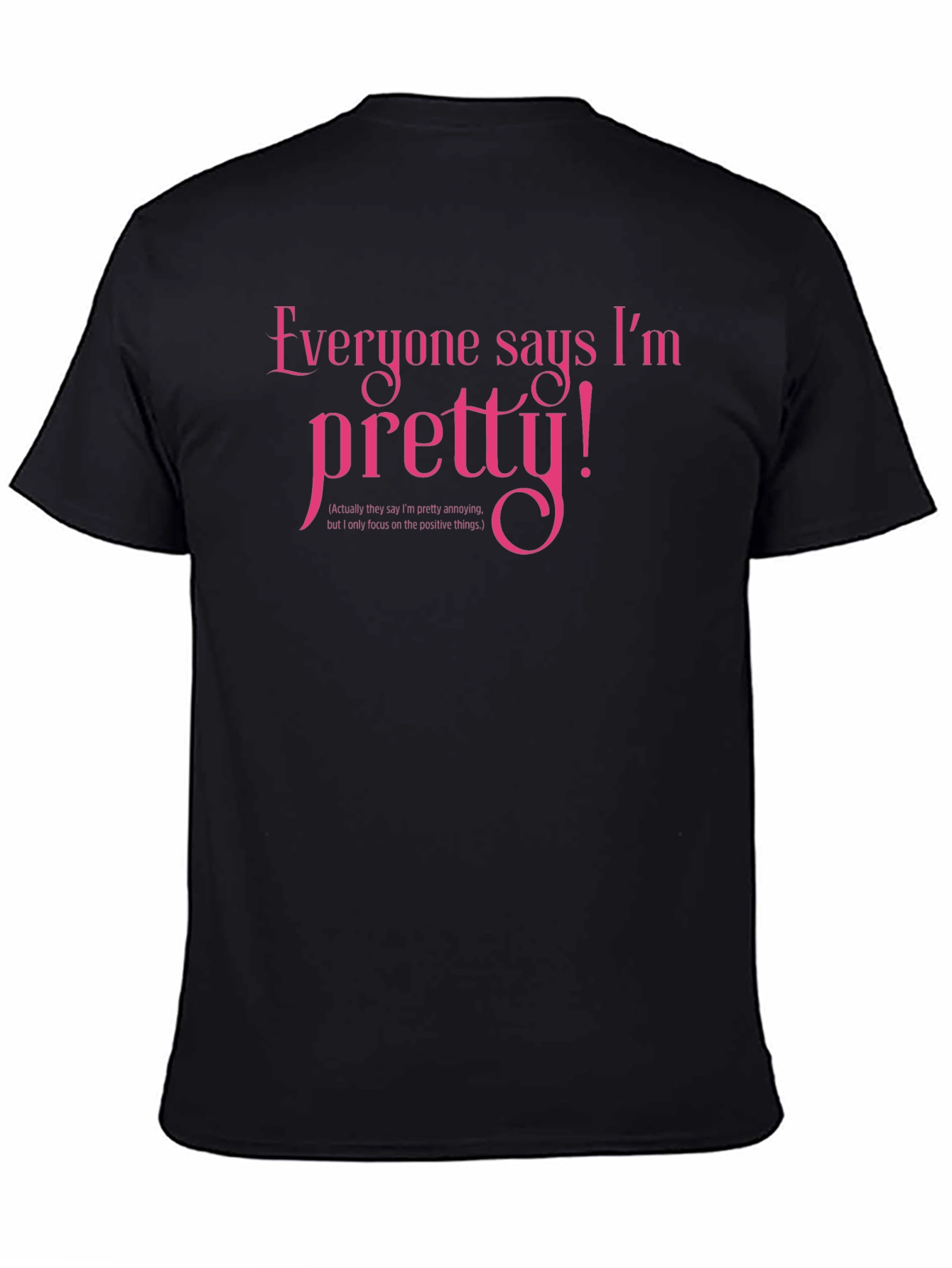 Pretty! Novelty Graphic T-Shirt - Black