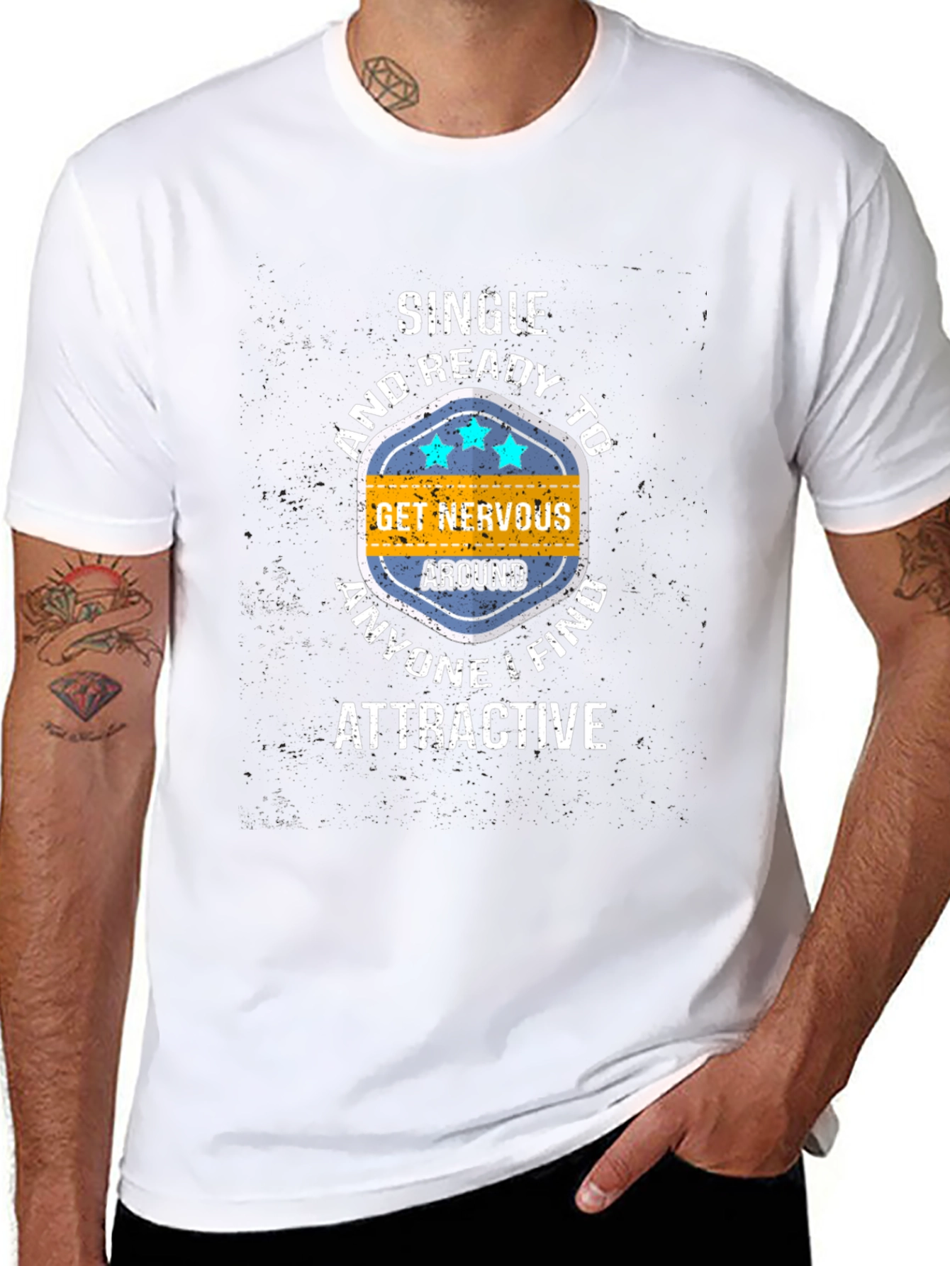Single & Ready T-Shirt: Get Nervous Around Attractive People!