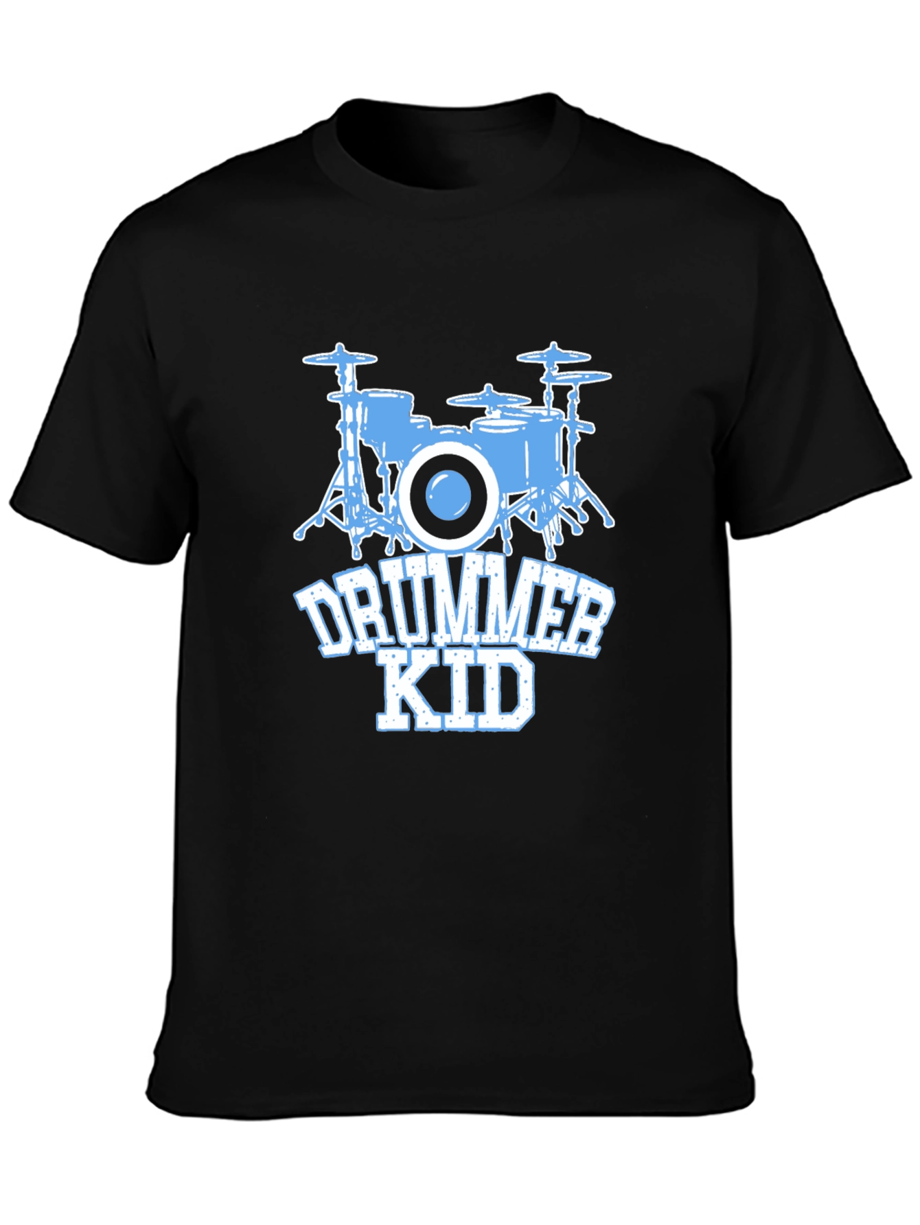 Drummer Kid T-Shirt - Black Cotton Tee