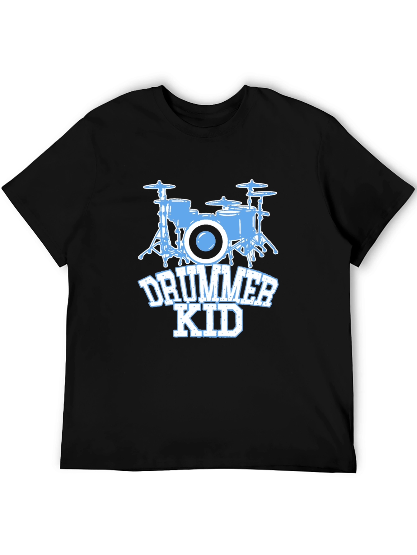 Drummer Kid T-Shirt - Black Cotton Tee