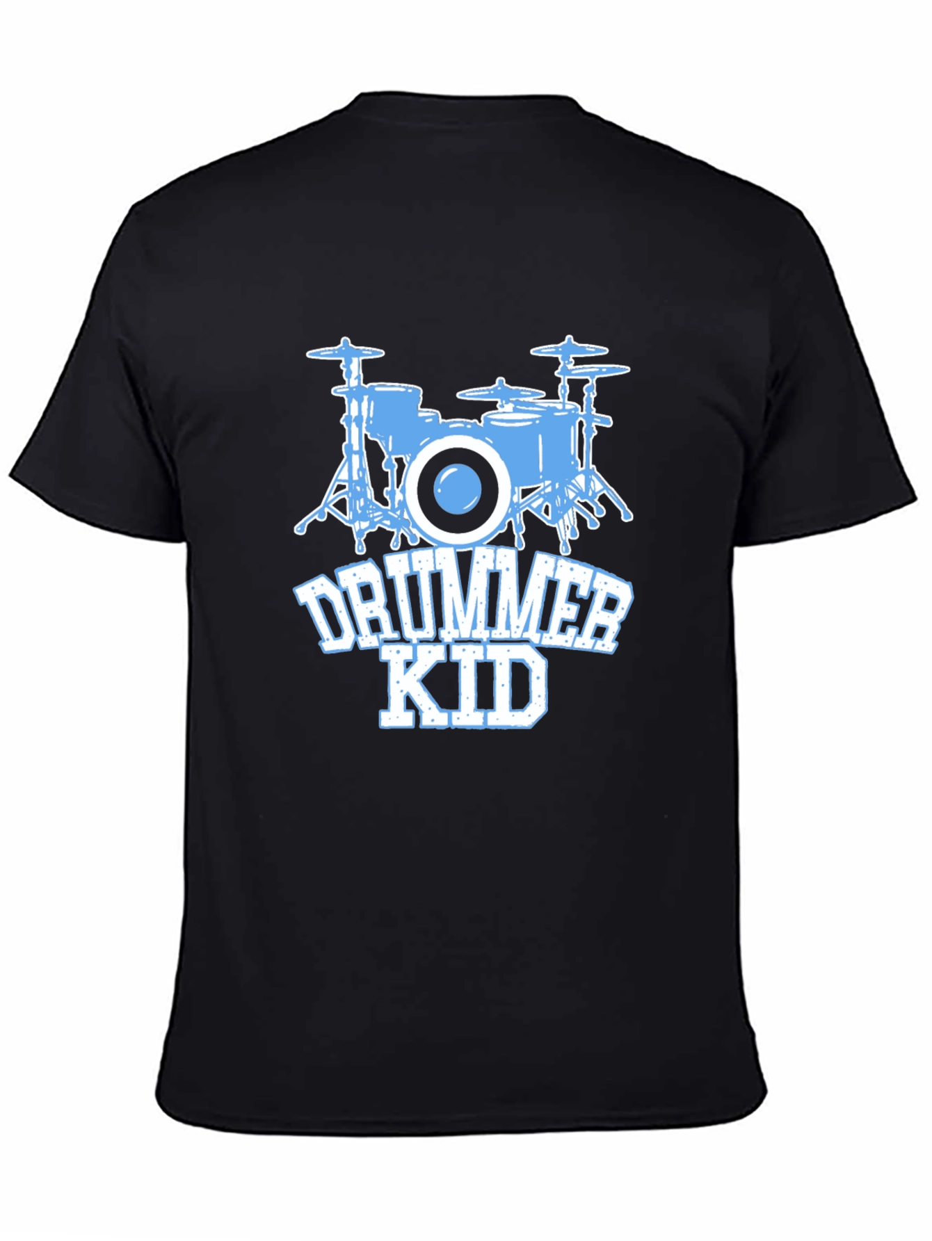 Drummer Kid T-Shirt - Black Cotton Tee