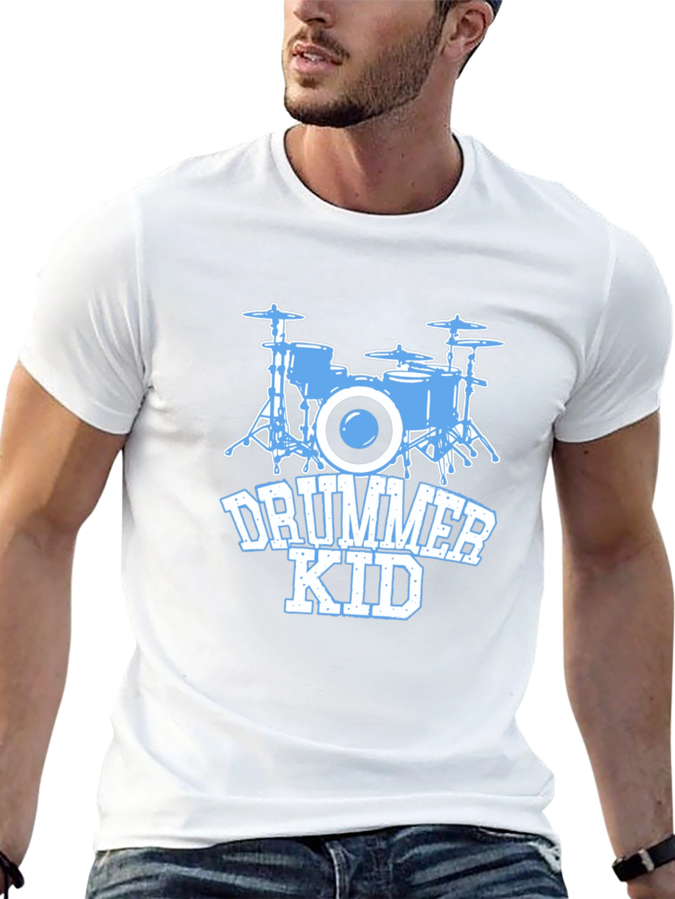 Drummer Kid T-Shirt - Black Cotton Tee