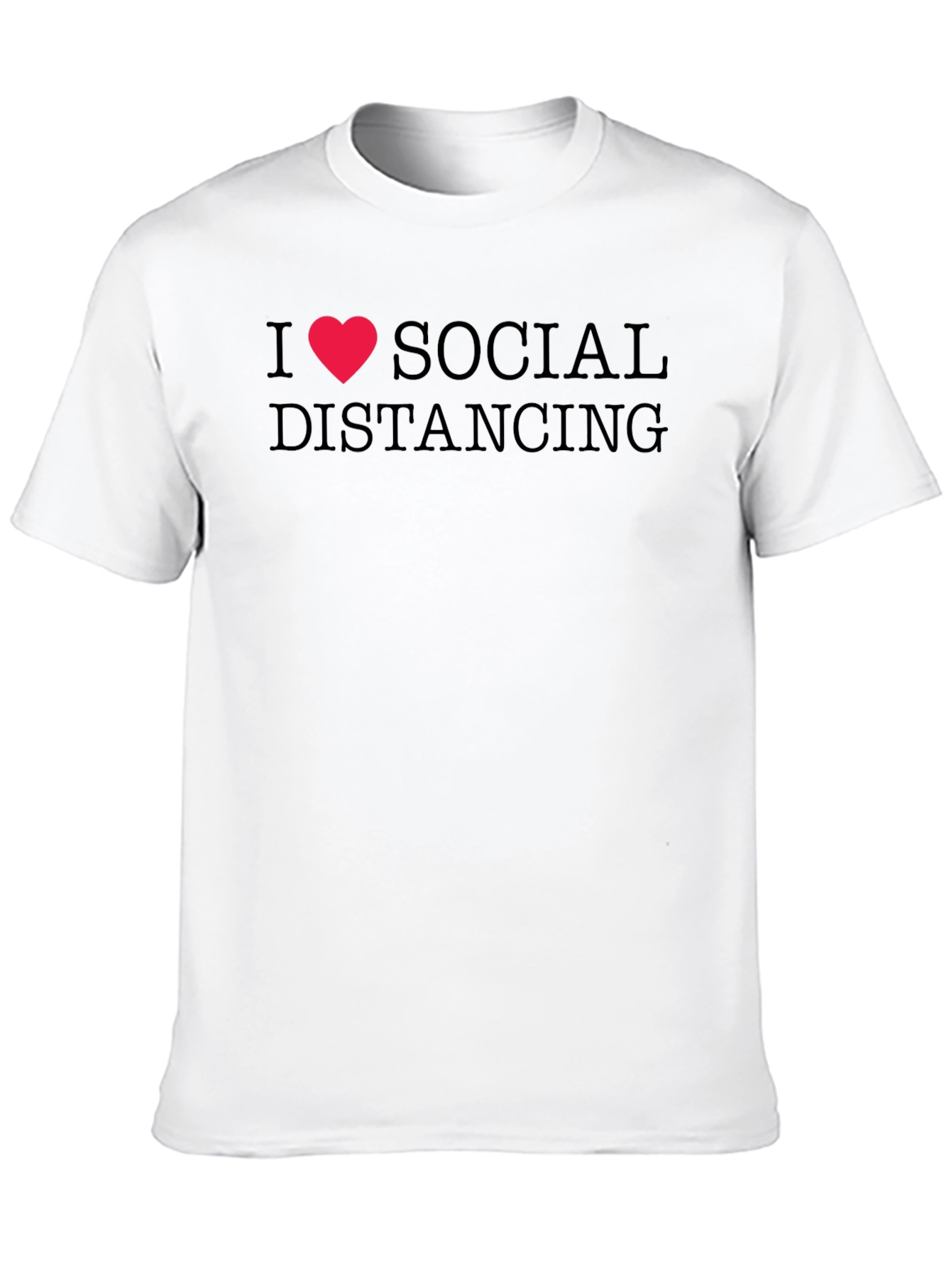 I Heart Social Distancing Black T-Shirt