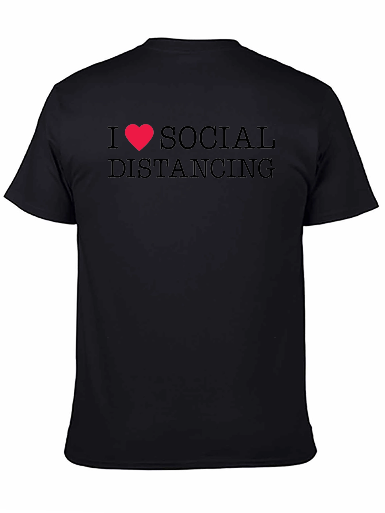 I Heart Social Distancing Black T-Shirt