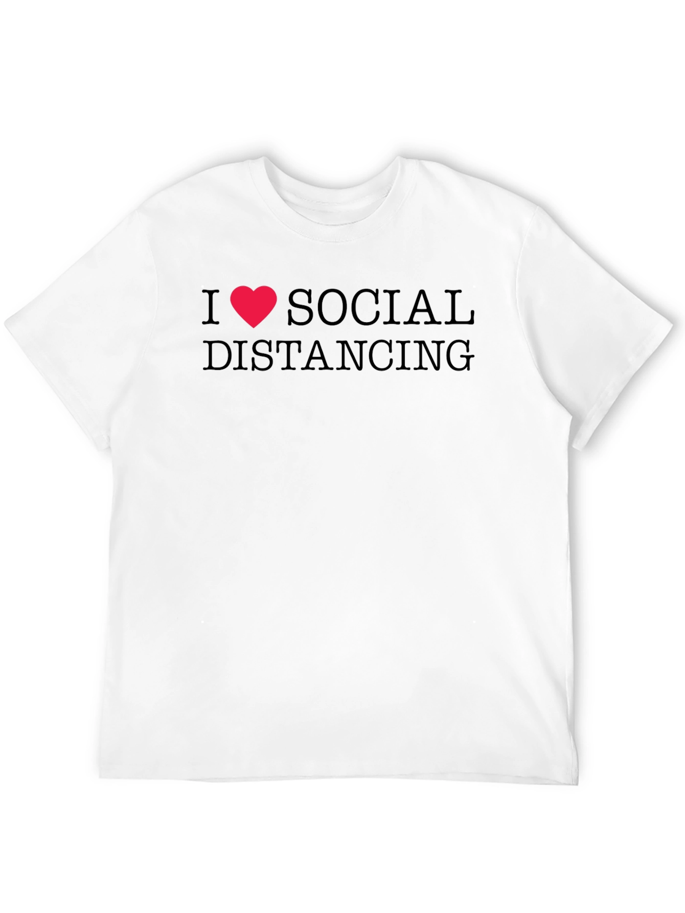 I Heart Social Distancing Black T-Shirt
