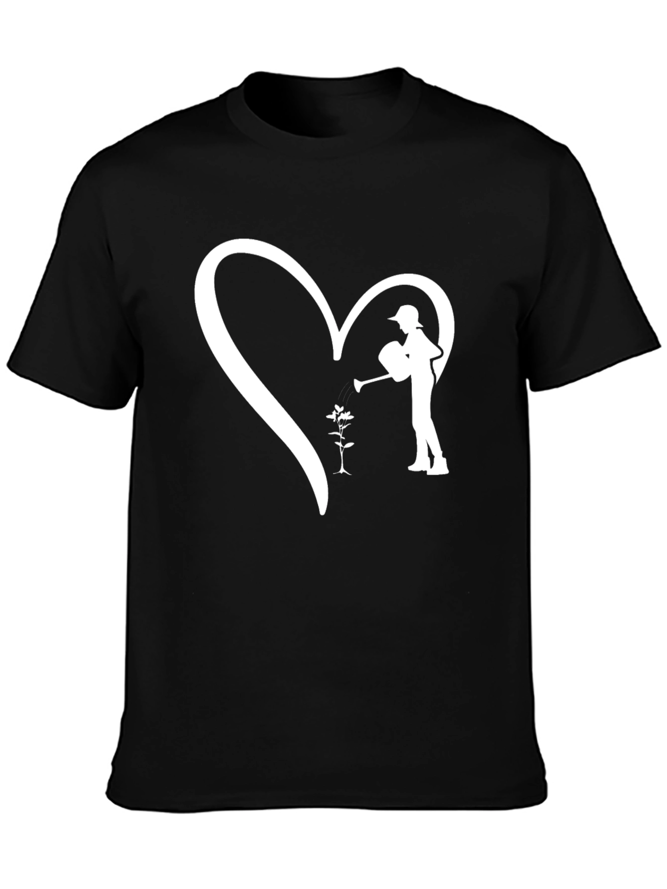 Heart Gardener Graphic Tee - Black Unisex T-Shirt