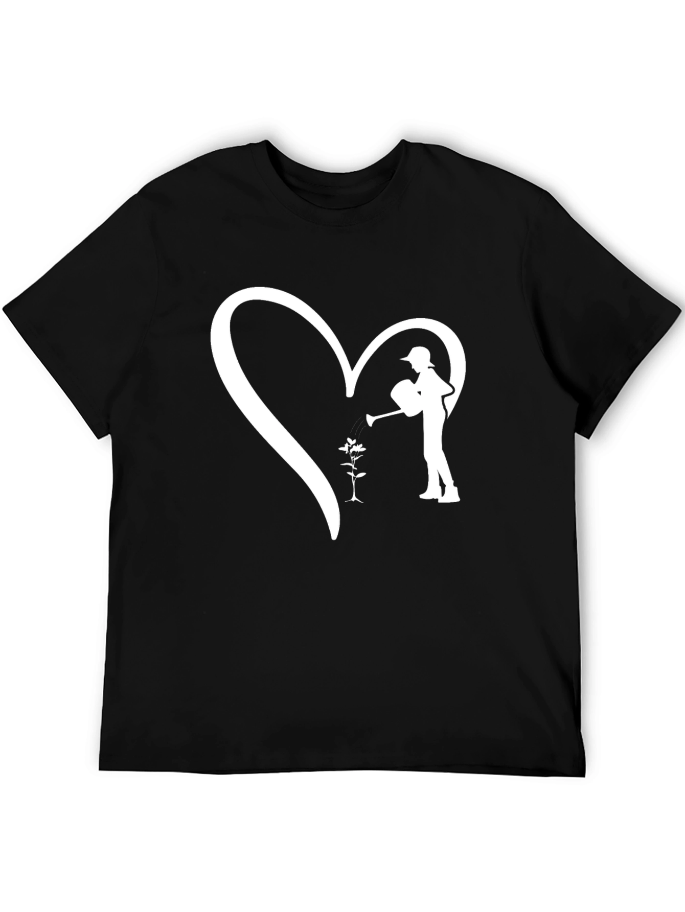 Heart Gardener Graphic Tee - Black Unisex T-Shirt