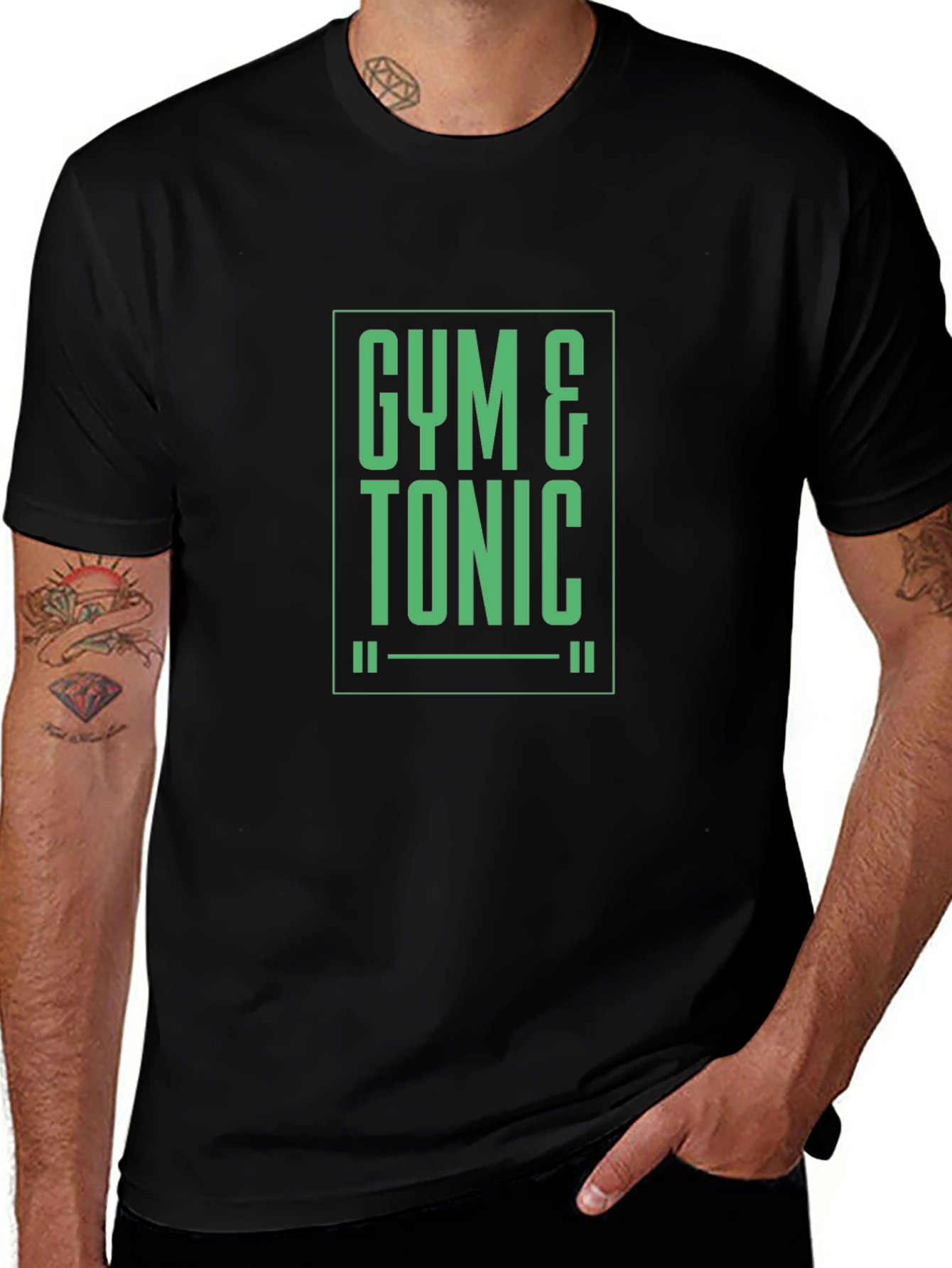 Gym & Tonic Black T-Shirt - Mens Fitness Apparel