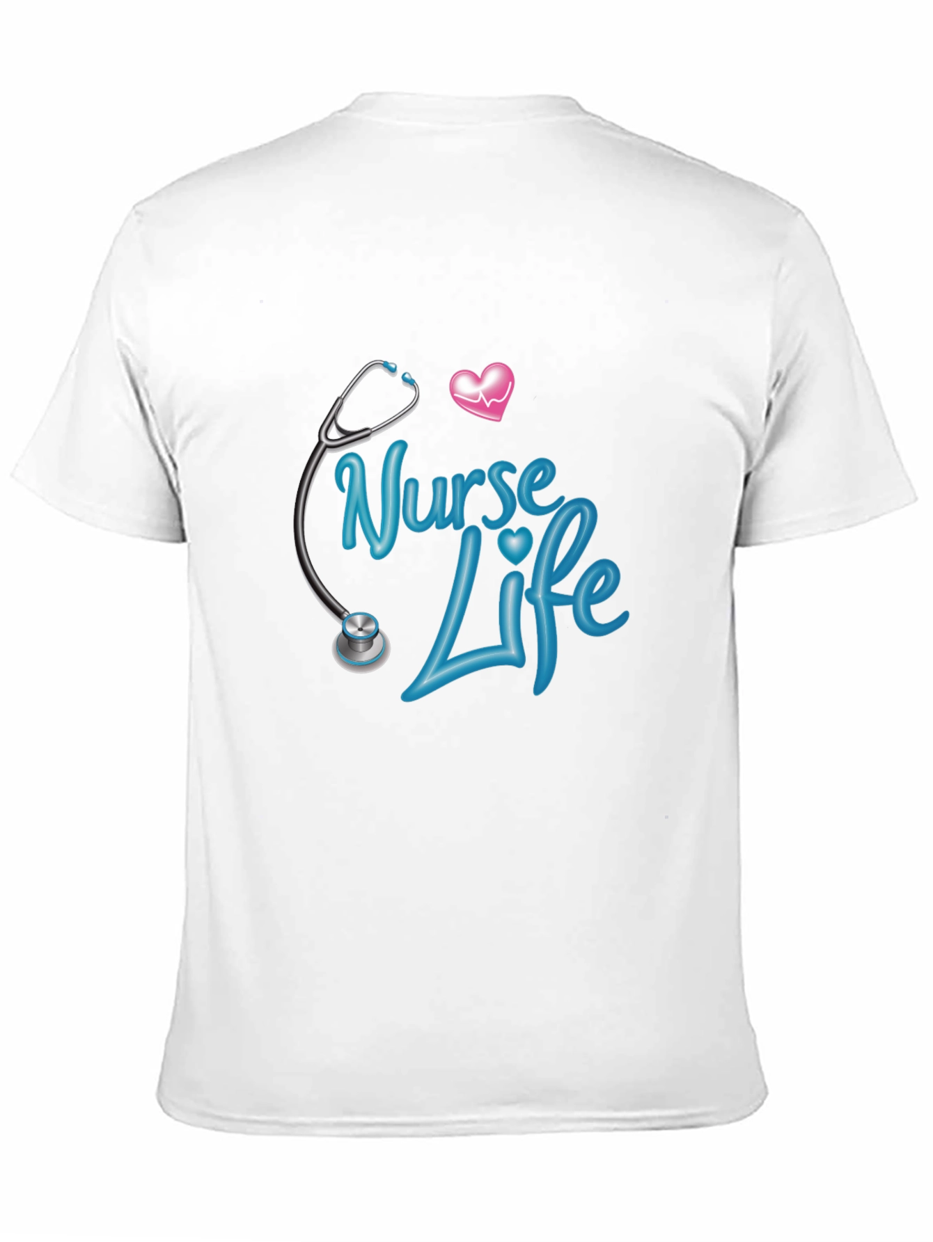 Nurse Life Graphic Tee - Black Crew Neck Shirt