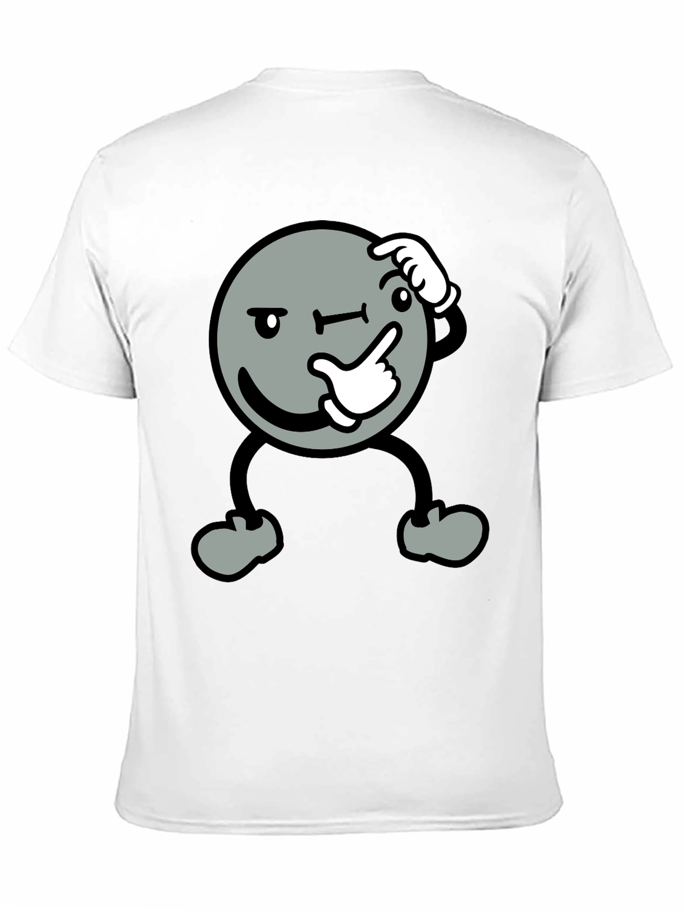 Thinking Face Graphic Black T-Shirt