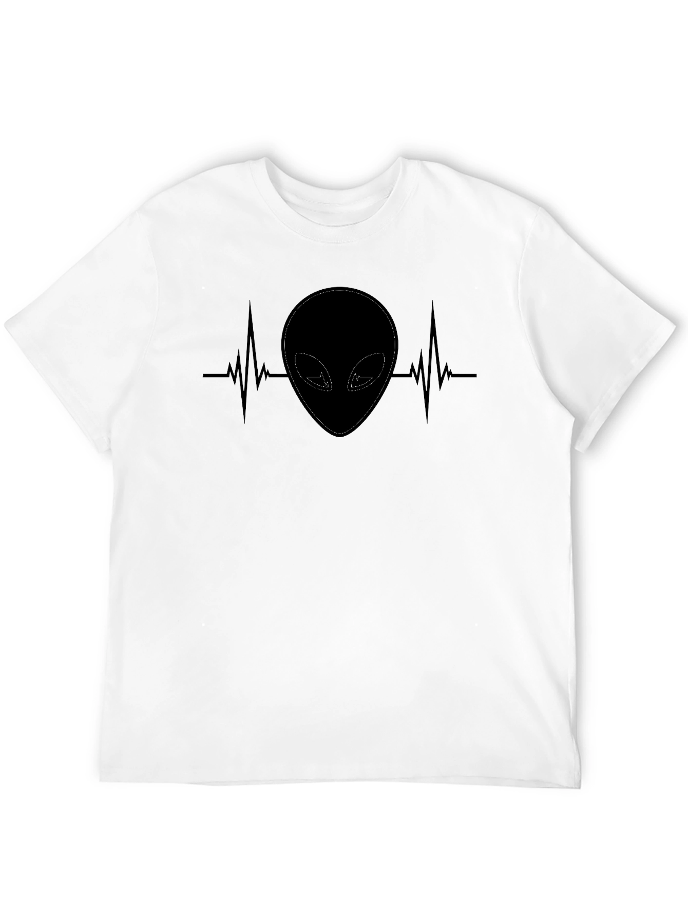 Alien Heartbeat T-Shirt - Black Graphic Tee