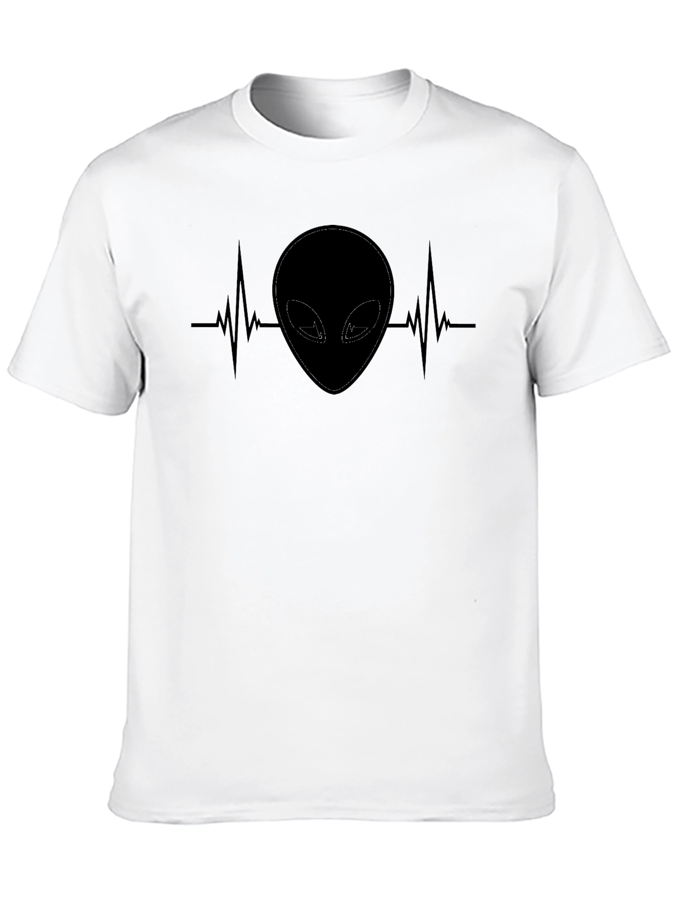 Alien Heartbeat T-Shirt - Black Graphic Tee