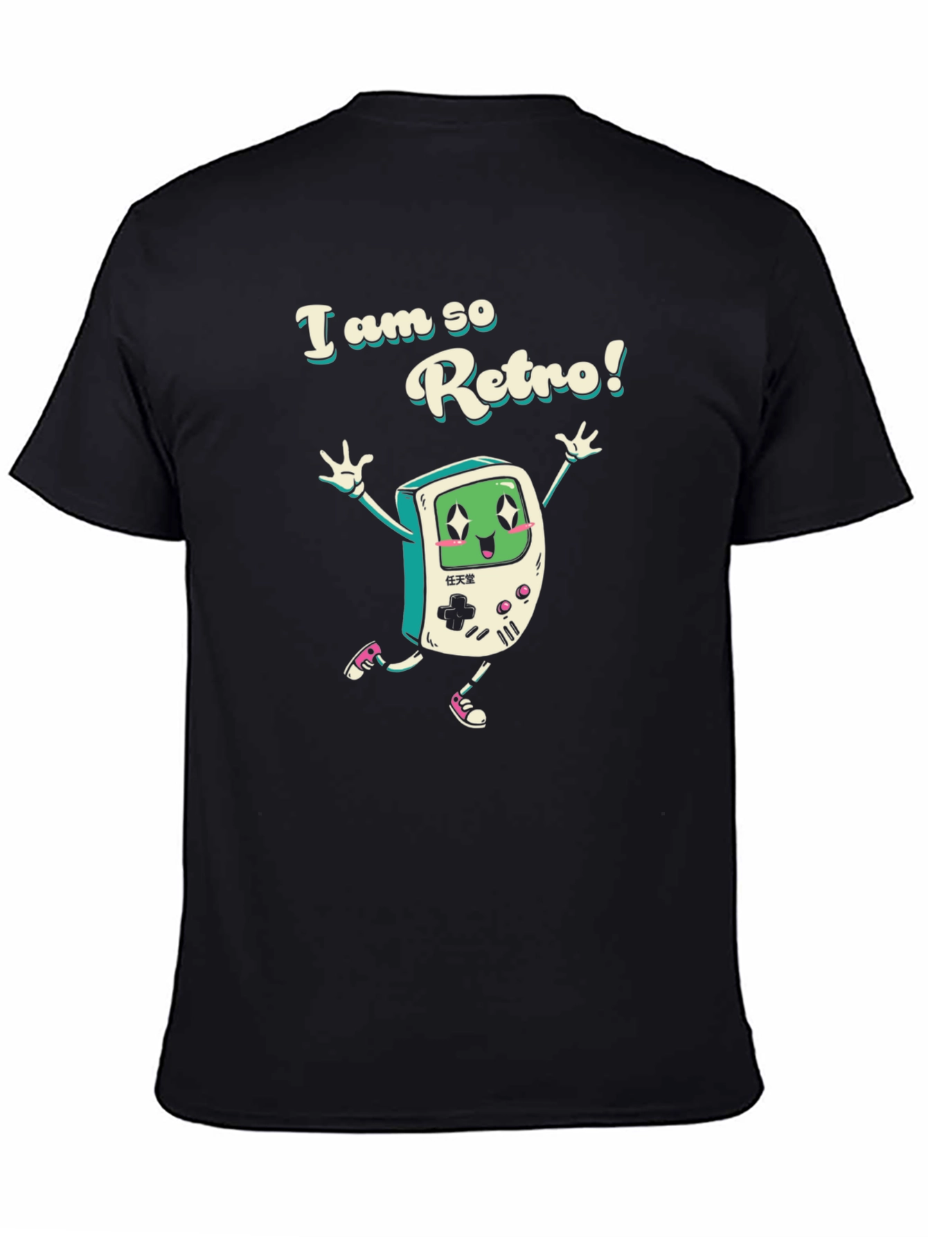 Retro Gamer T-Shirt - Black Cotton Blend