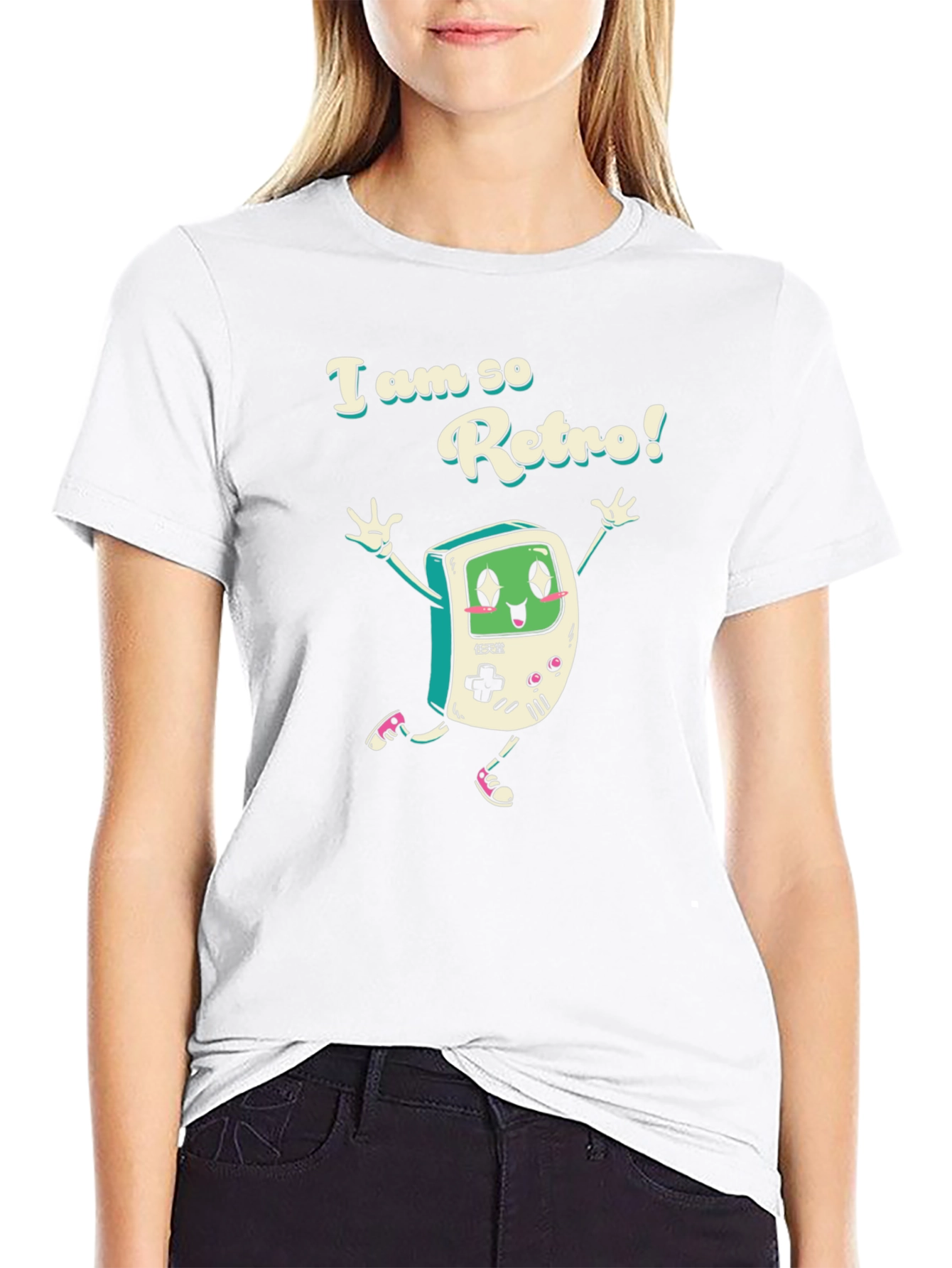 Retro Gamer T-Shirt - Black Cotton Blend