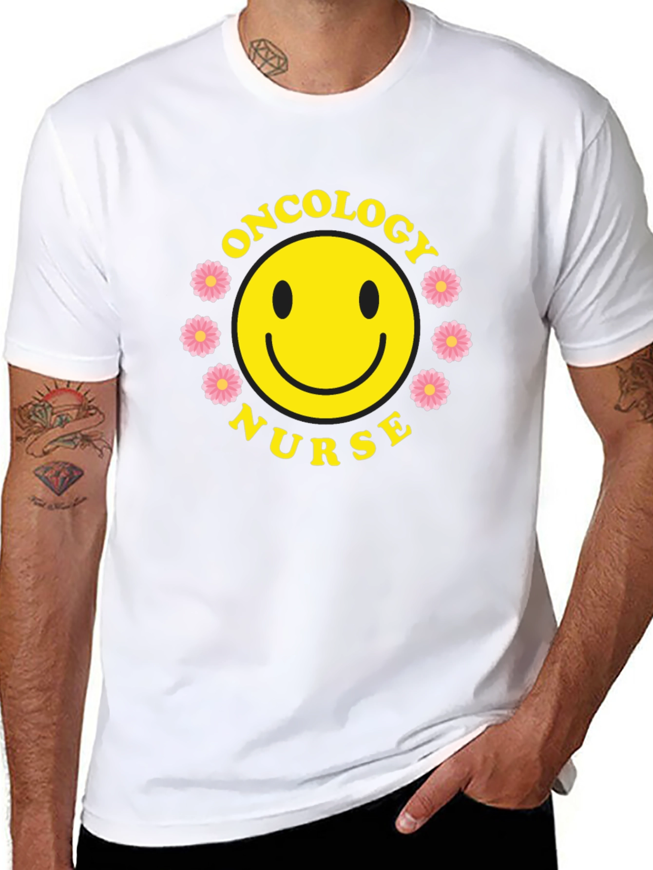 Oncology Nurse Smiley Face T-Shirt