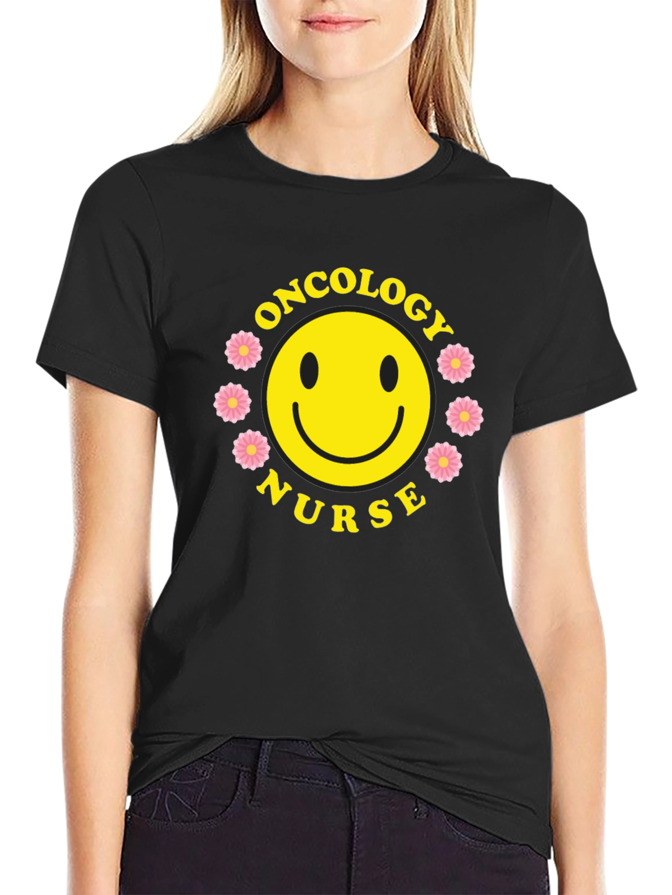 Oncology Nurse Smiley Face T-Shirt