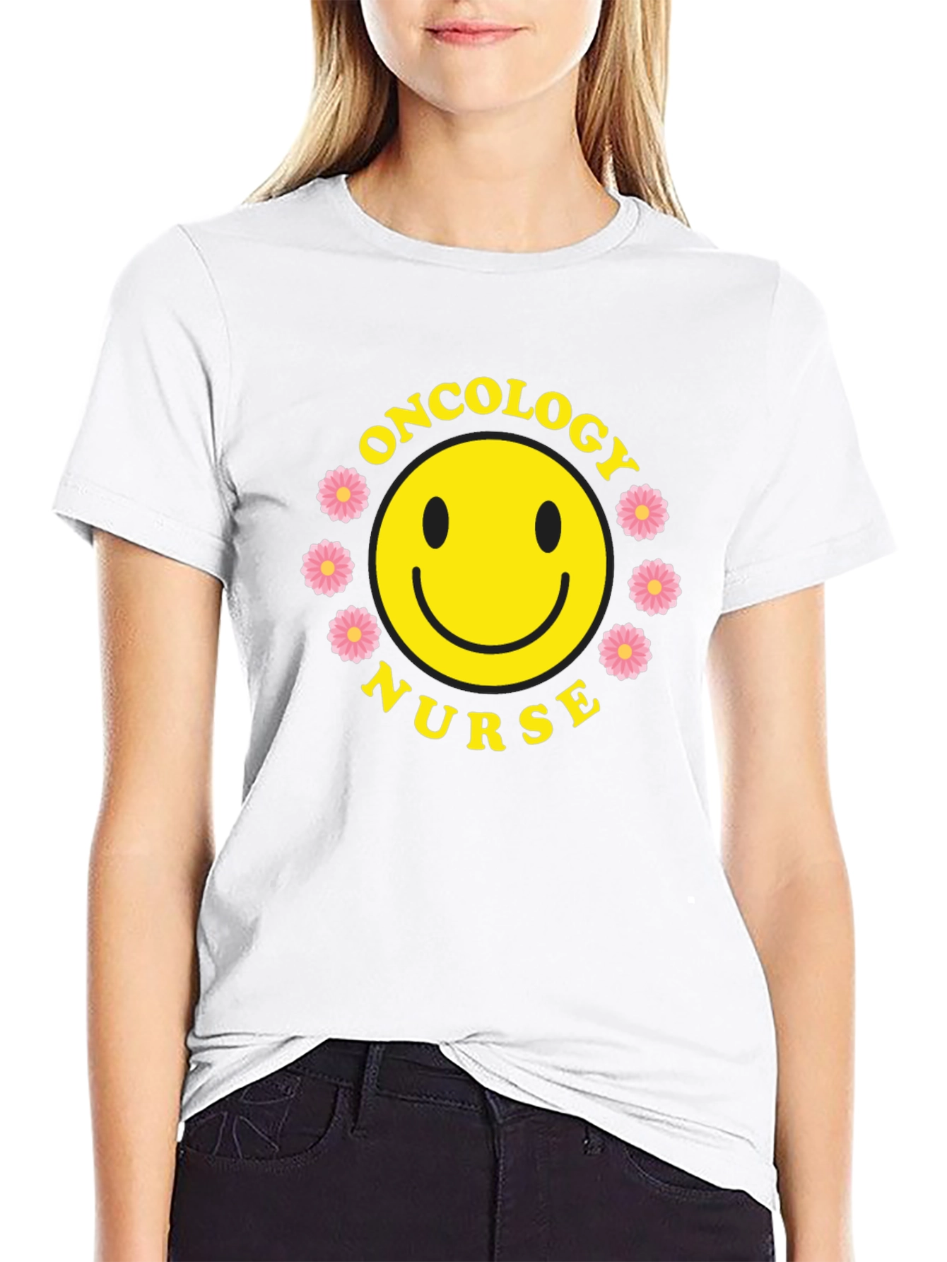 Oncology Nurse Smiley Face T-Shirt
