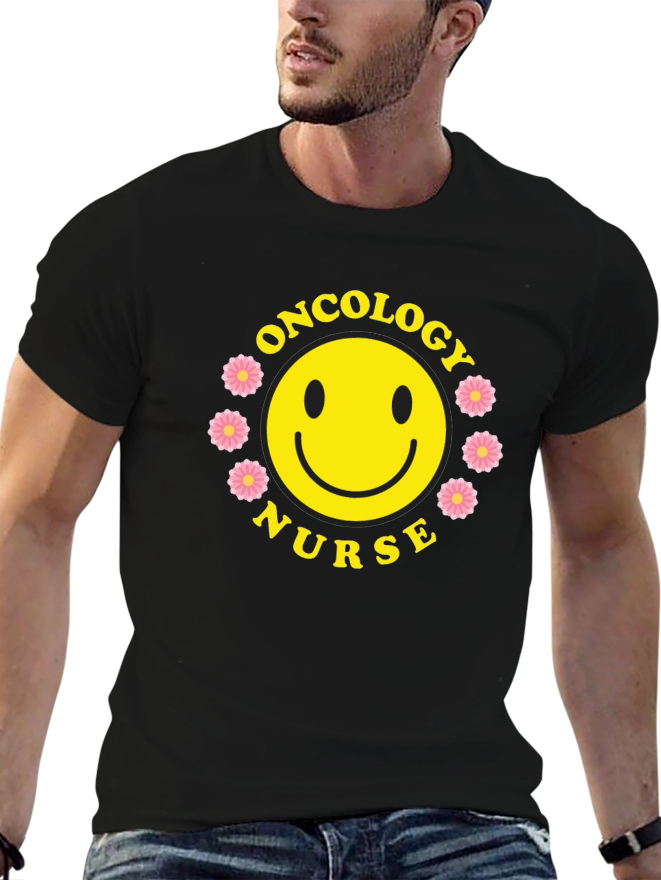 Oncology Nurse Smiley Face T-Shirt