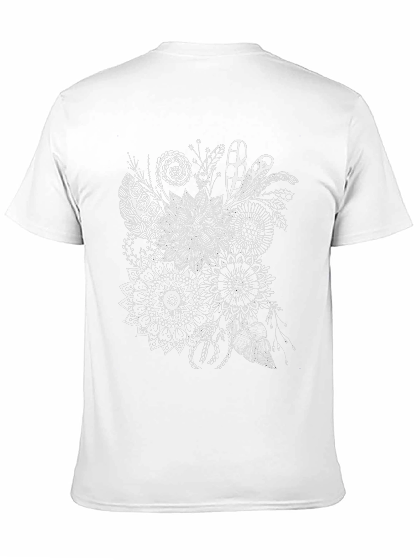Floral Mandala Graphic Black T-Shirt