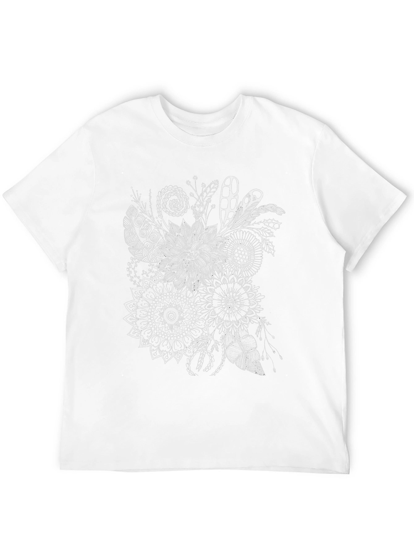 Floral Mandala Graphic Black T-Shirt