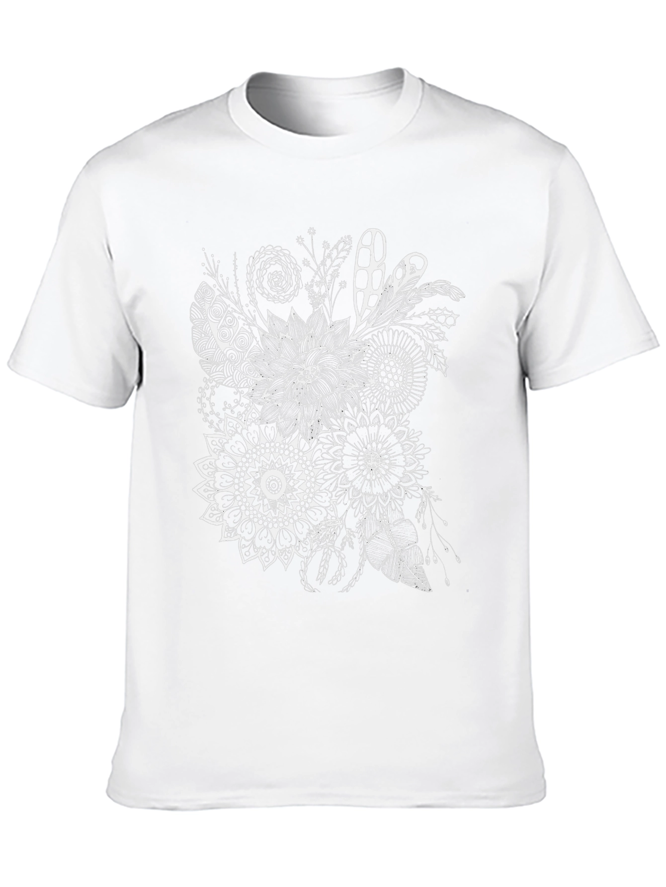 Floral Mandala Graphic Black T-Shirt