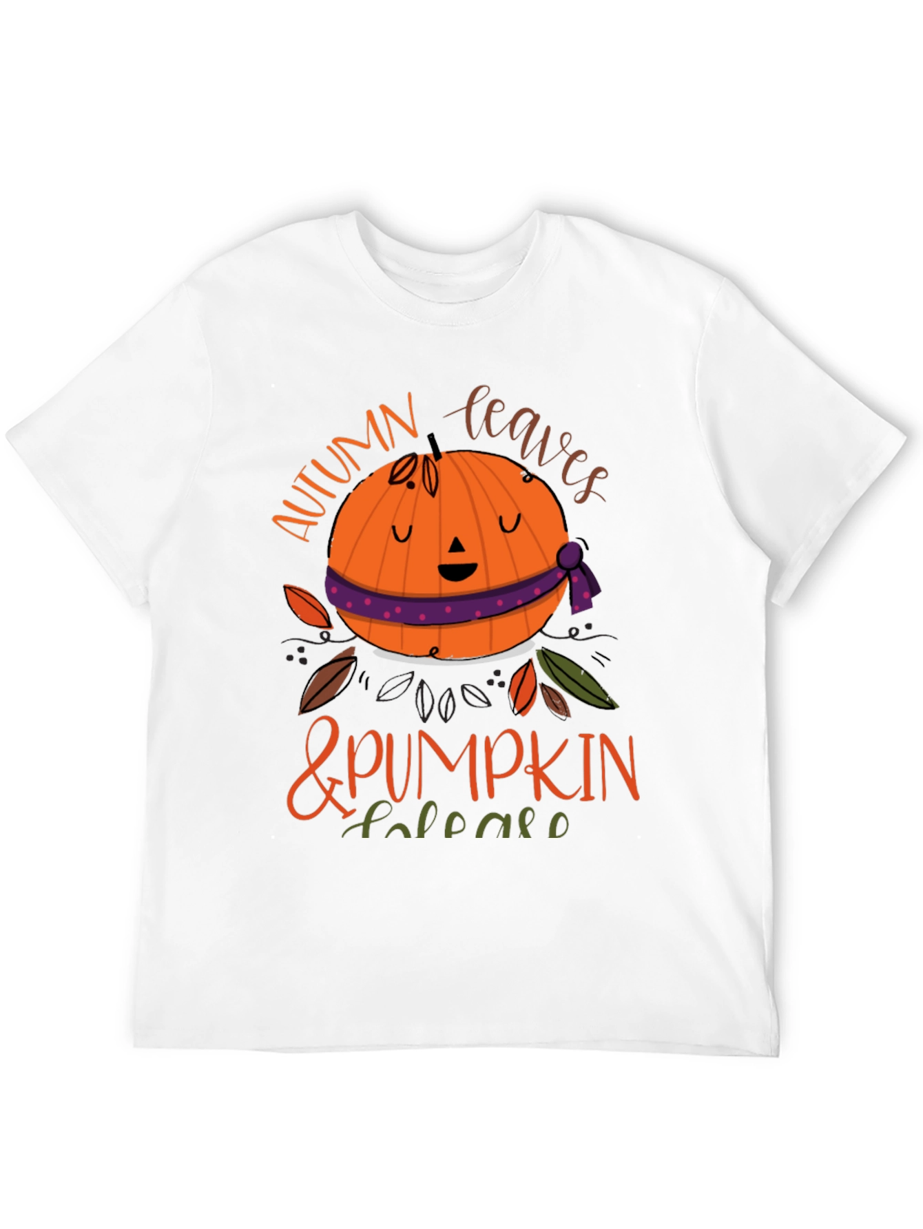 Autumn Leaves & Pumpkin Please T-Shirt