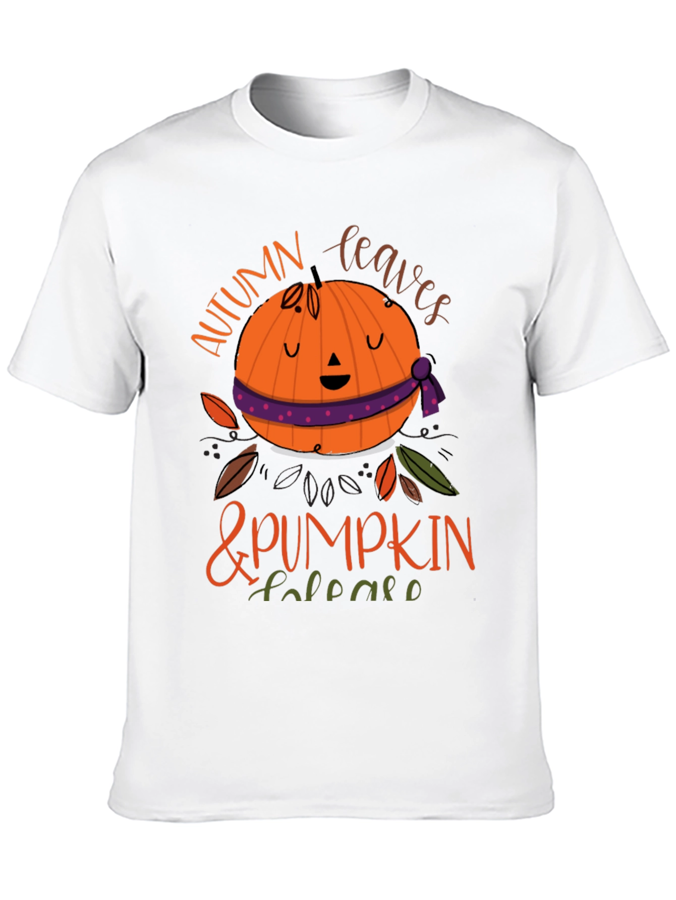 Autumn Leaves & Pumpkin Please T-Shirt