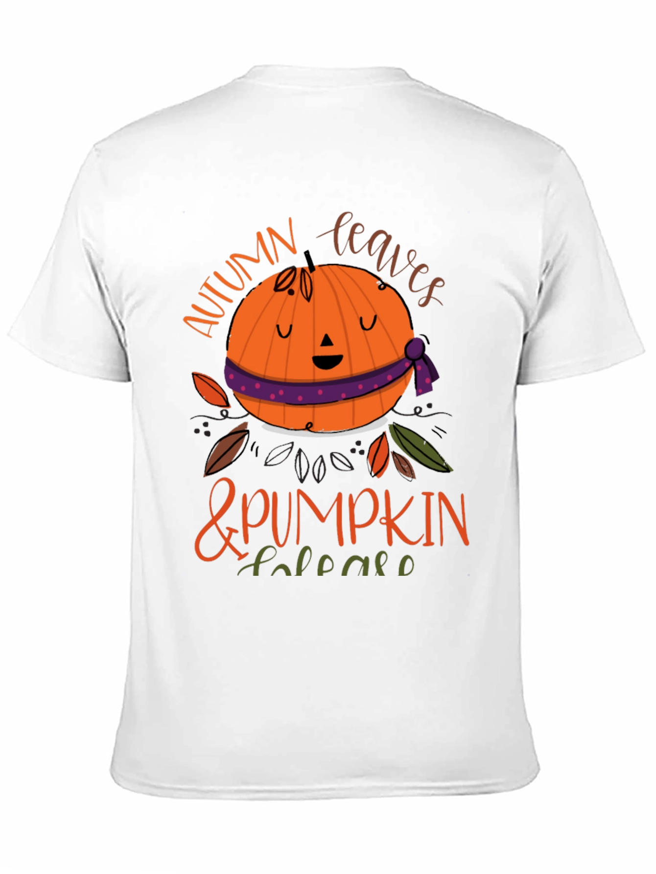Autumn Leaves & Pumpkin Please T-Shirt