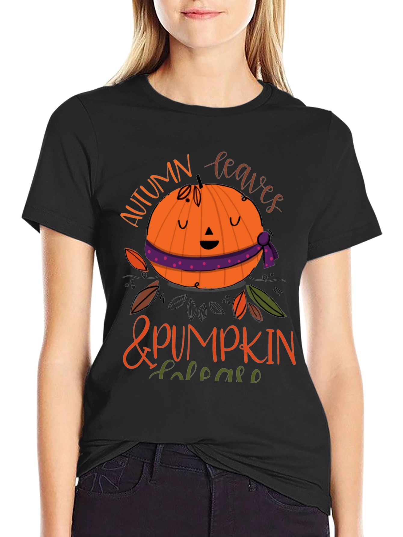Autumn Leaves & Pumpkin Please T-Shirt