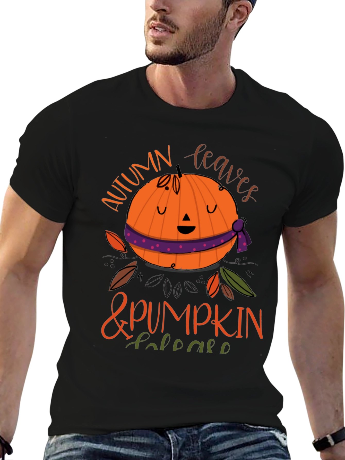 Autumn Leaves & Pumpkin Please T-Shirt