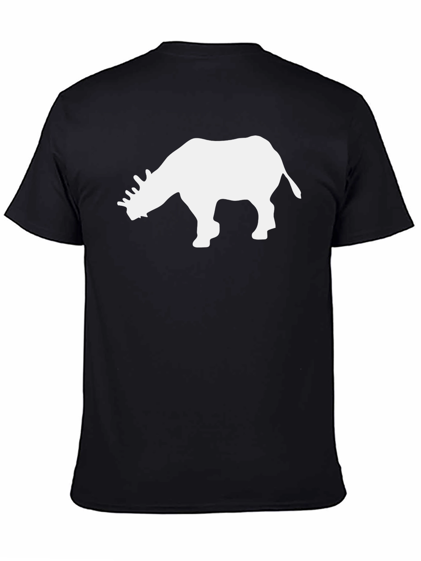 Rhino Graphic Tee - Stylish Black Cotton T-Shirt