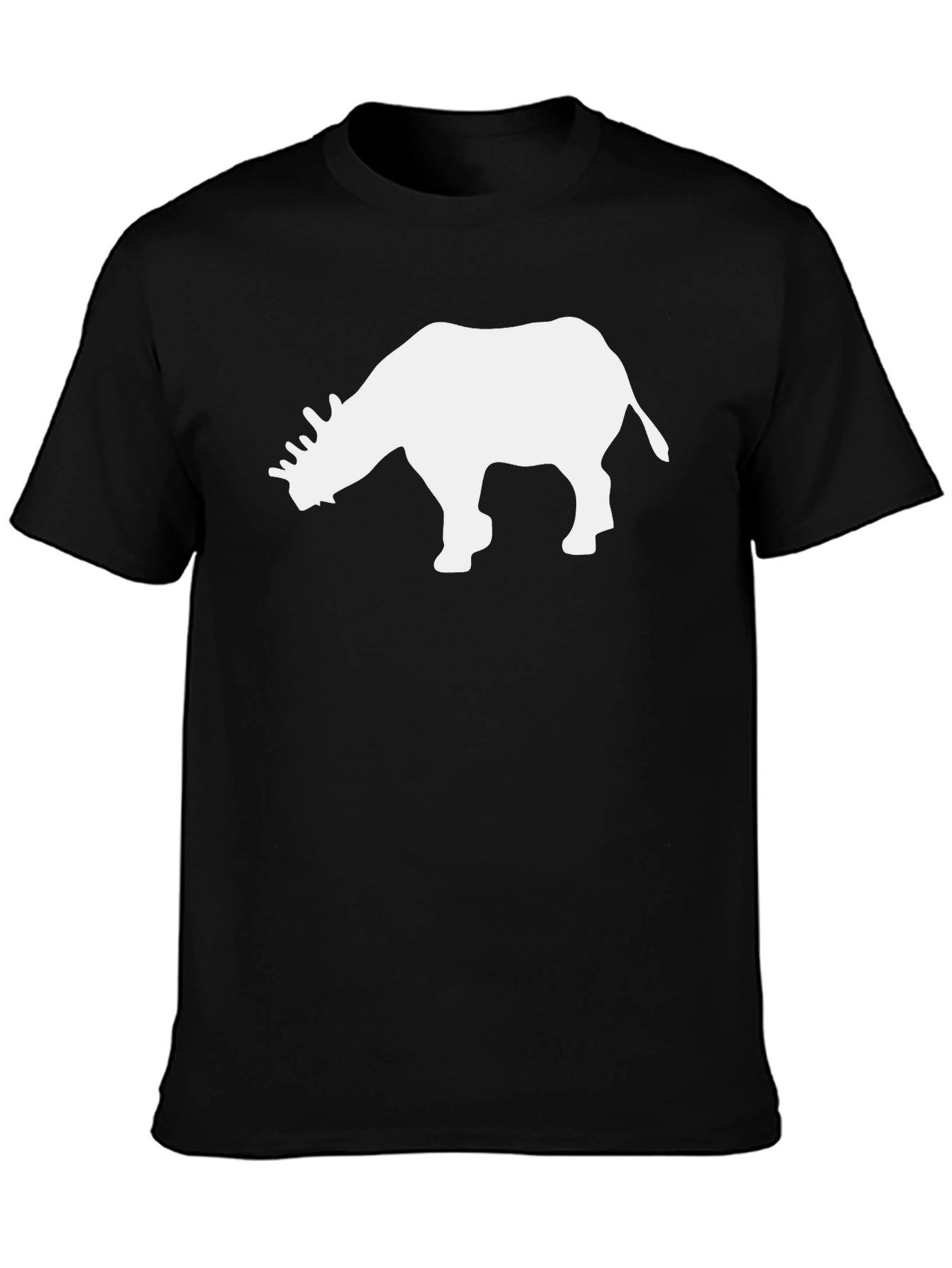 Rhino Graphic Tee - Stylish Black Cotton T-Shirt