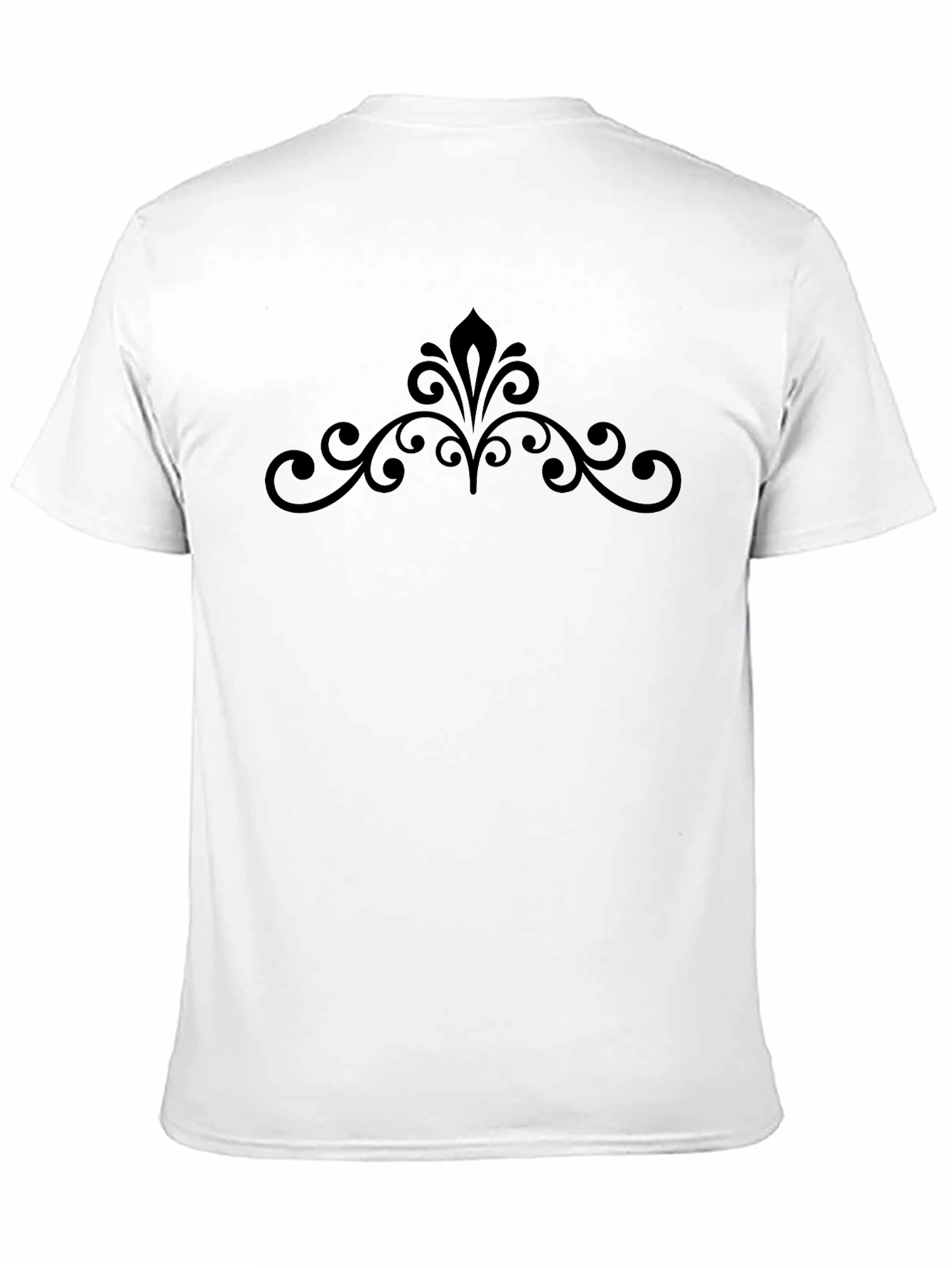 Elegant Scrollwork Black T-Shirt