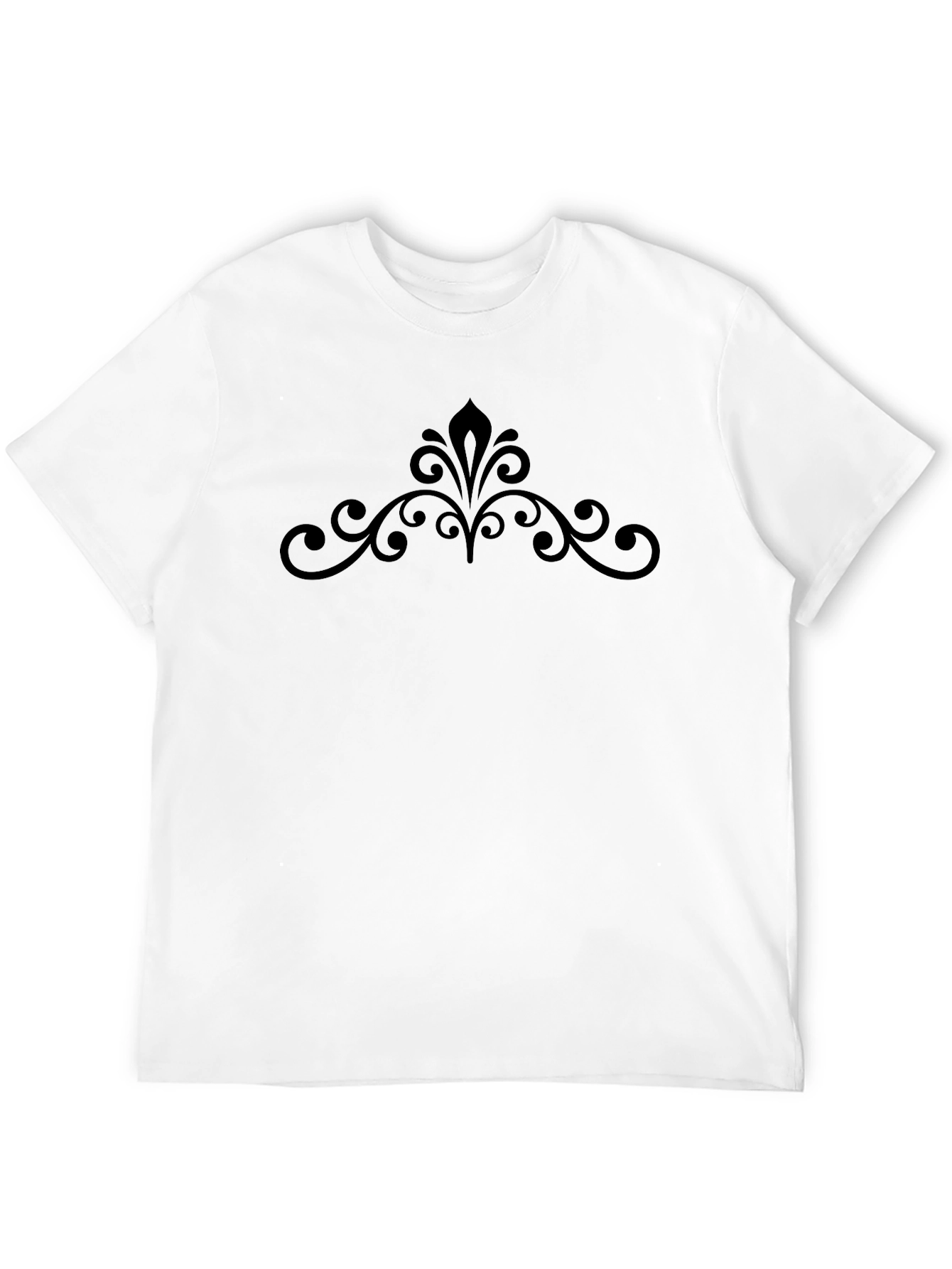 Elegant Scrollwork Black T-Shirt