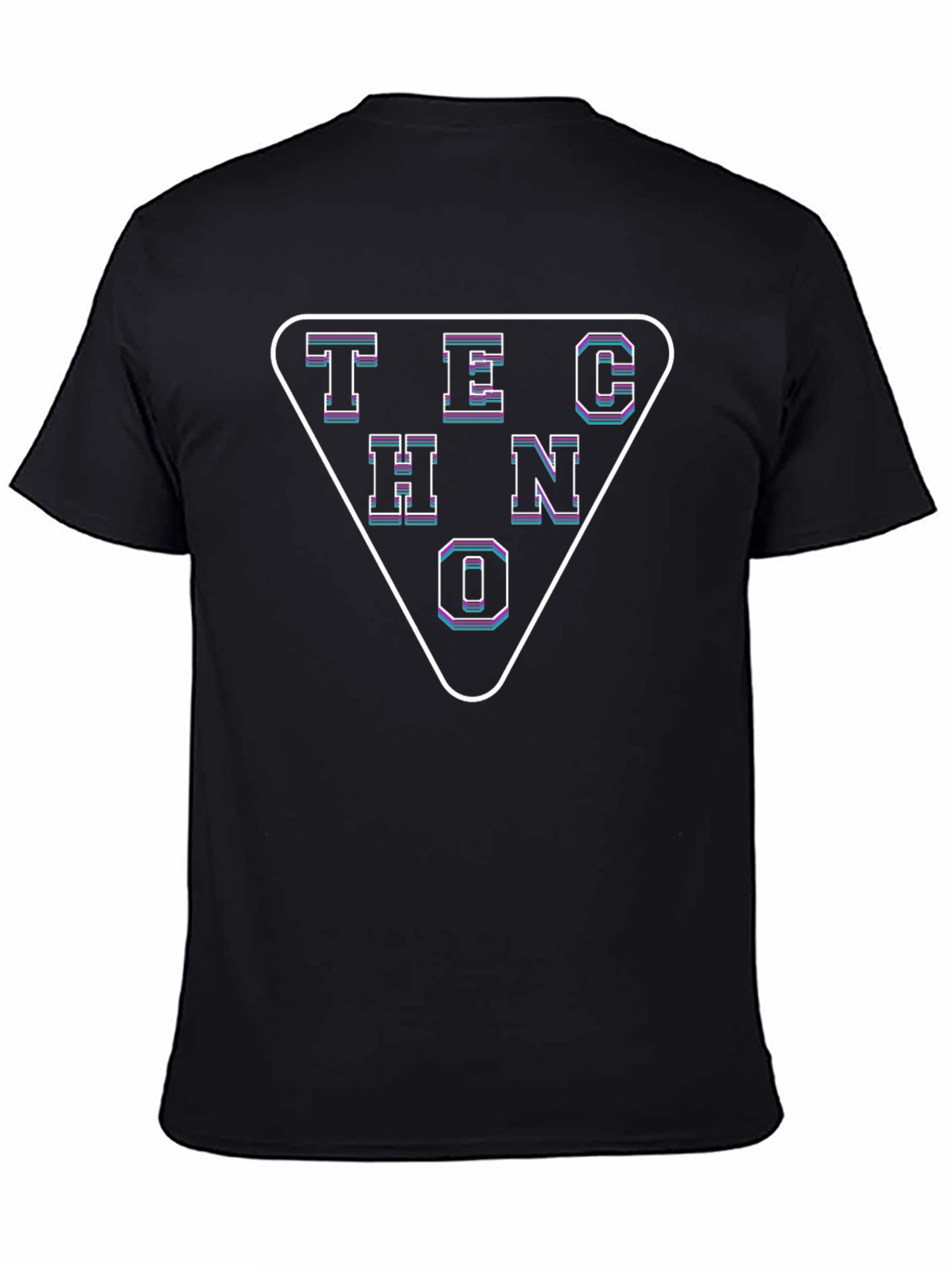 Techno Triangle Graphic Tee - Cool Retro Style