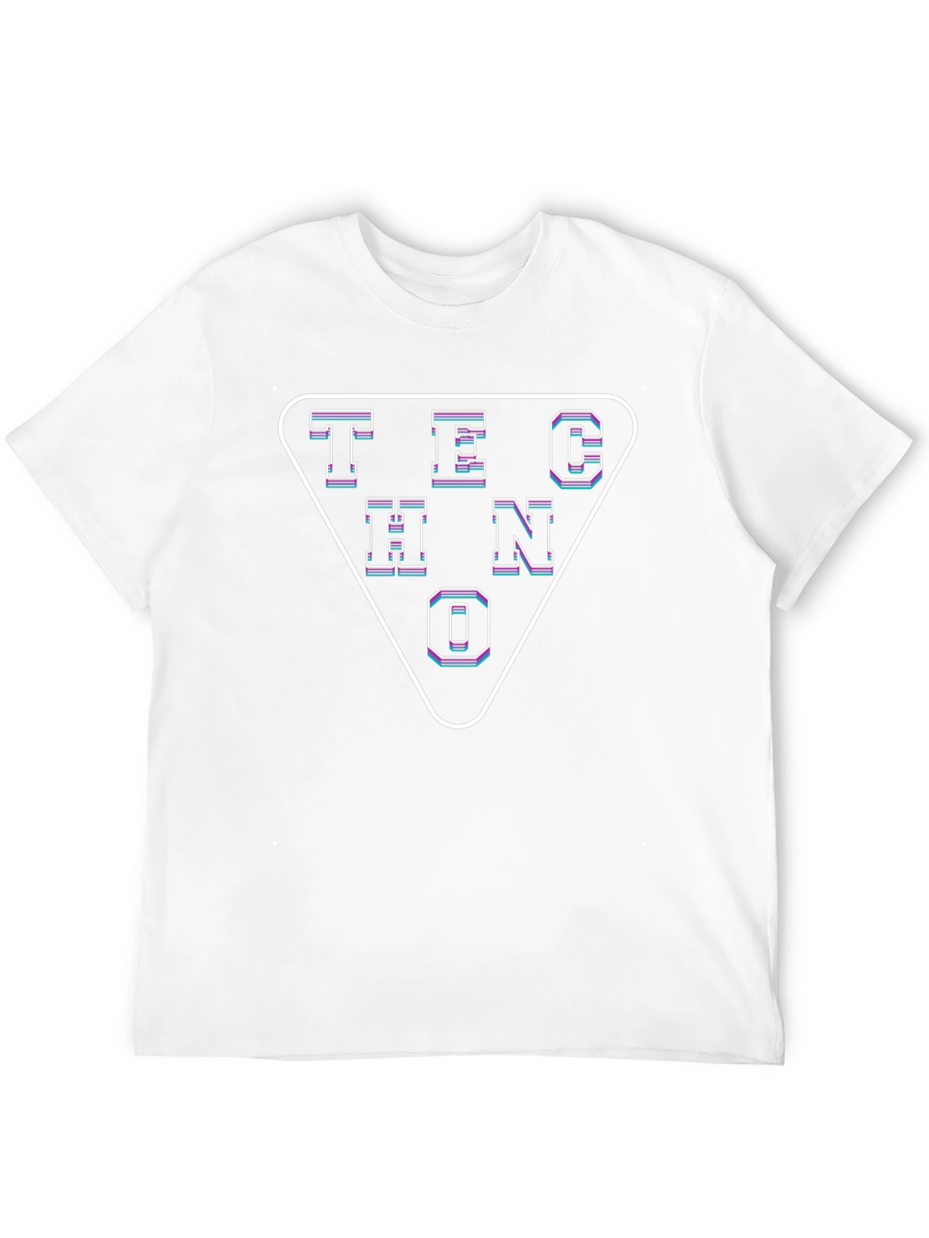 Techno Triangle Graphic Tee - Cool Retro Style